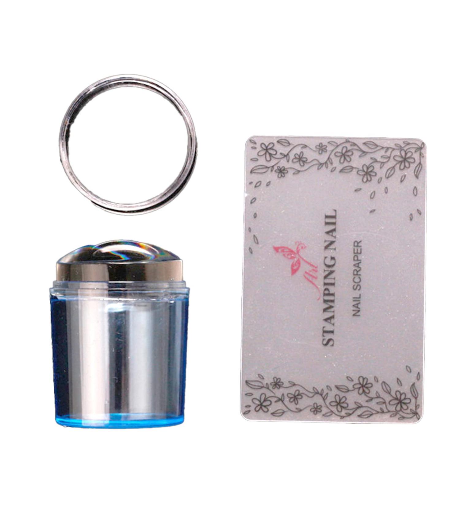 Art Stamps & Nail Scraps | Transparent Silicone Template with Lid | Easy Clean Manicure Tool in Blue Shop Internationally! - Buy Online on SooperMarket.com