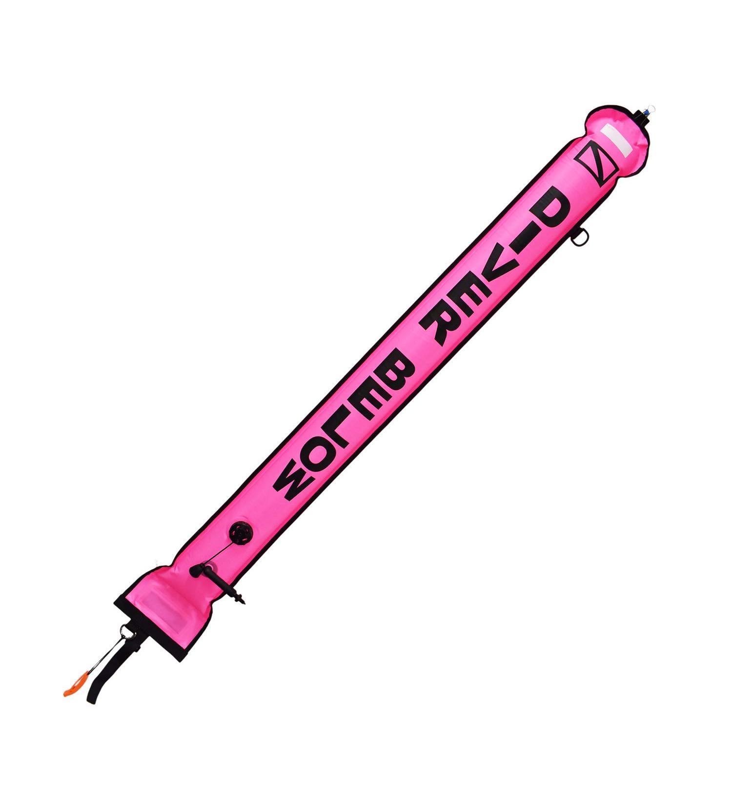 Scuba-Choice 4.5ft Open Bottom Surface Marker with Lead Weight & Whistle - Pink - Buy Online on SooperMarket.com