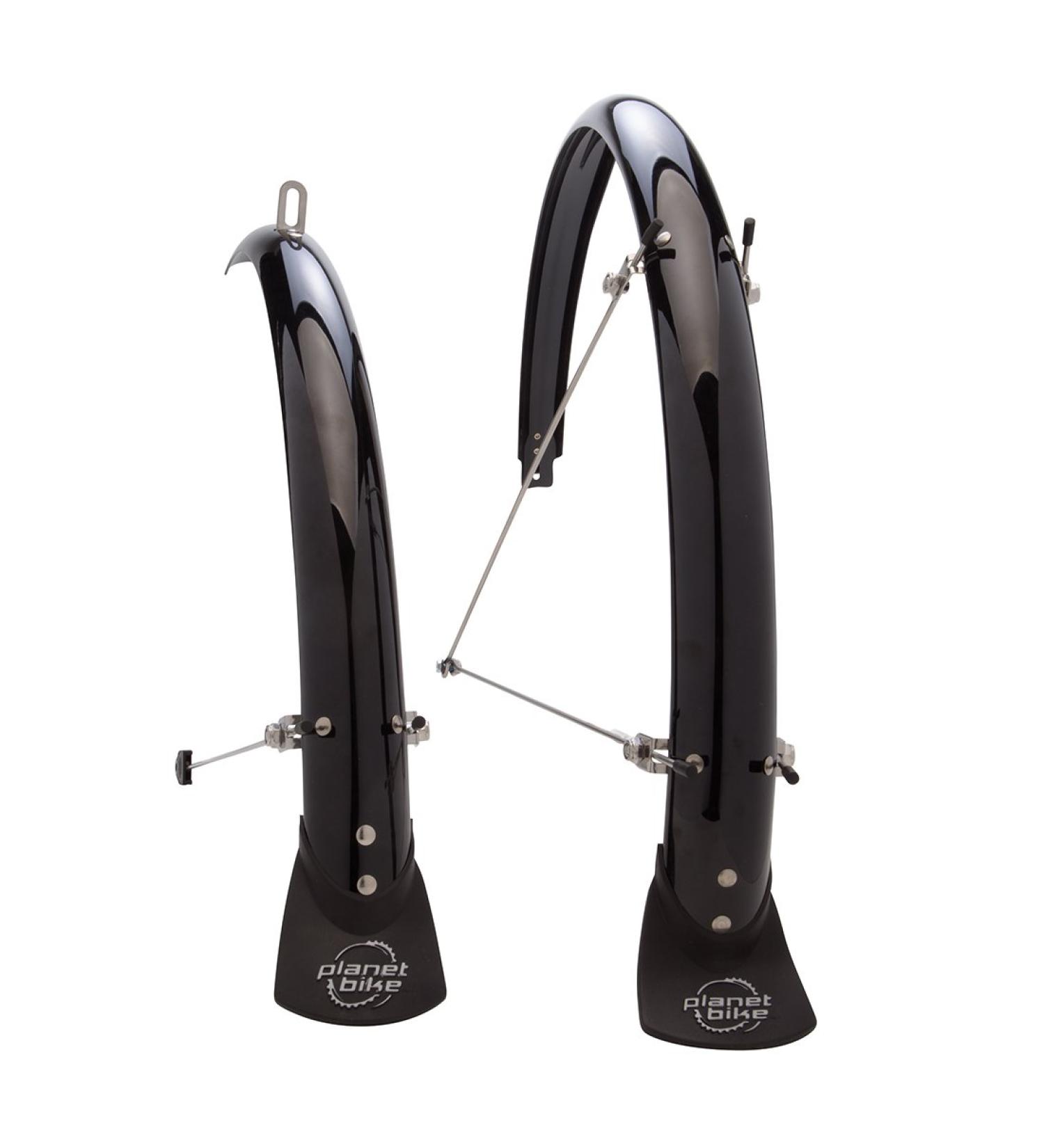 Planet Bike Hardcore Hybrid Fenders - Black | Durable and Stylish Fender Set - Buy Online on SooperMarket.com