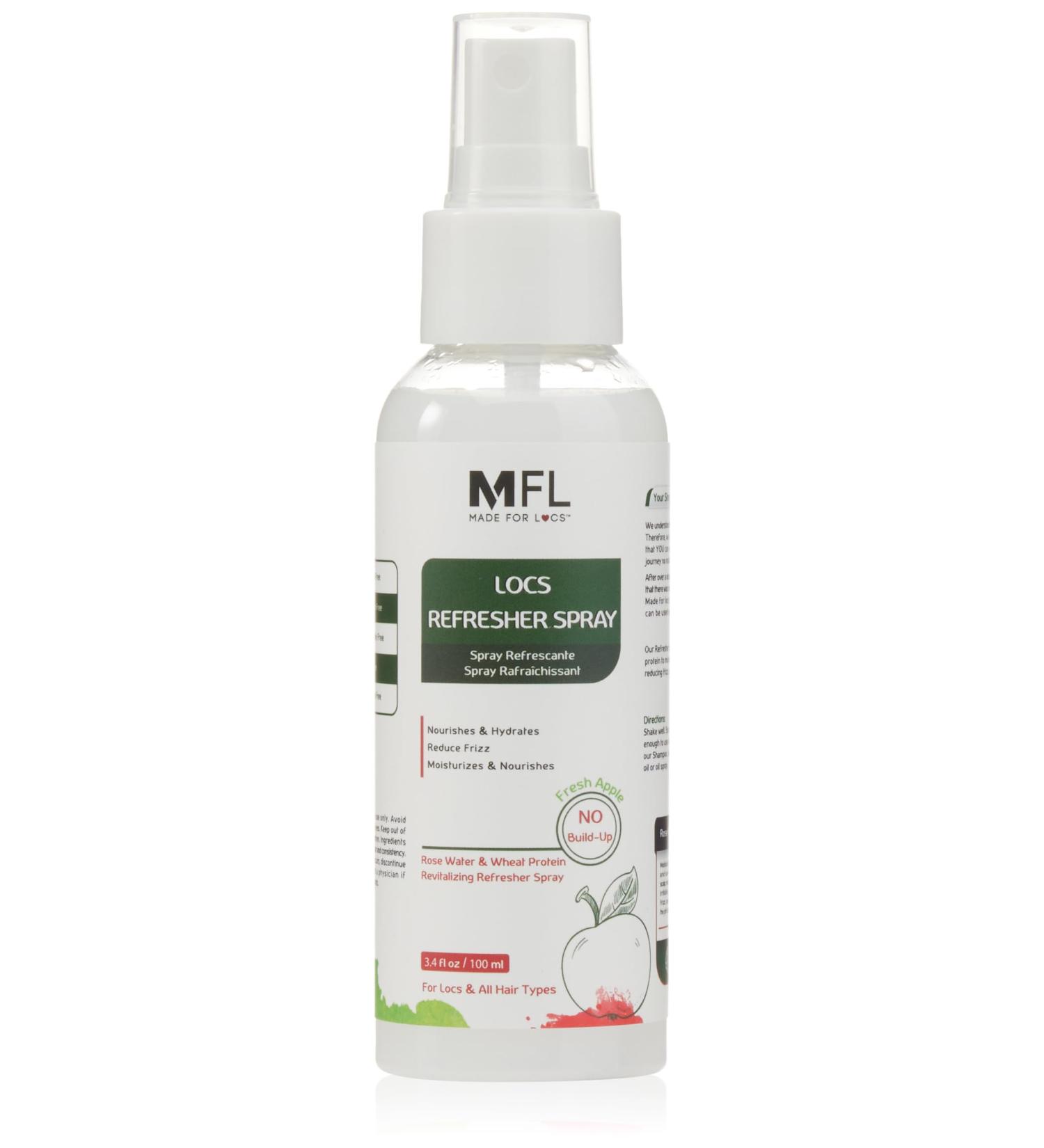 Made For Locs Vegan Rose Water Refresher Spray | Locs Moisturizer | Locs Deodorizer | Amazing Scents (Fresh Apple 3.4 oz) Fresh Apple 3.4 Fl Oz (Pack of 1) - Buy Online on SooperMarket.com