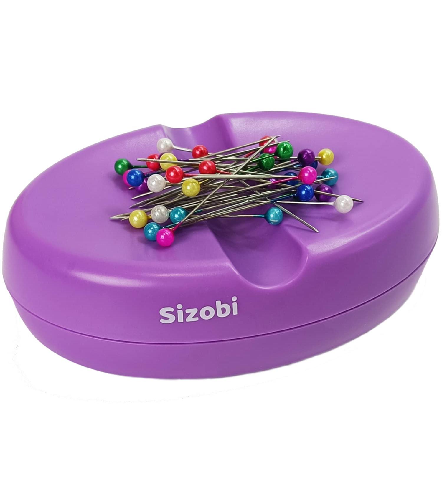 Sizobi Magnetic Sewing Pincushion - Purple Pin Holder & Paper Clip Organizer - Buy Online on SooperMarket.com