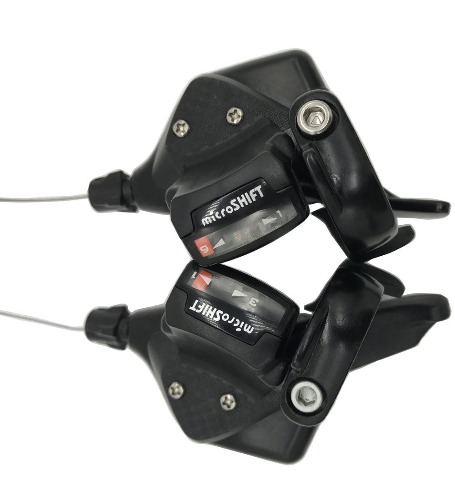 microSHIFT MTB Triple 3x9 Speed Shift Levers TS70-9 - Mountain Bike Shifters Compatible with Shimano - DIP Conjoined Design - Buy Online on SooperMarket.com