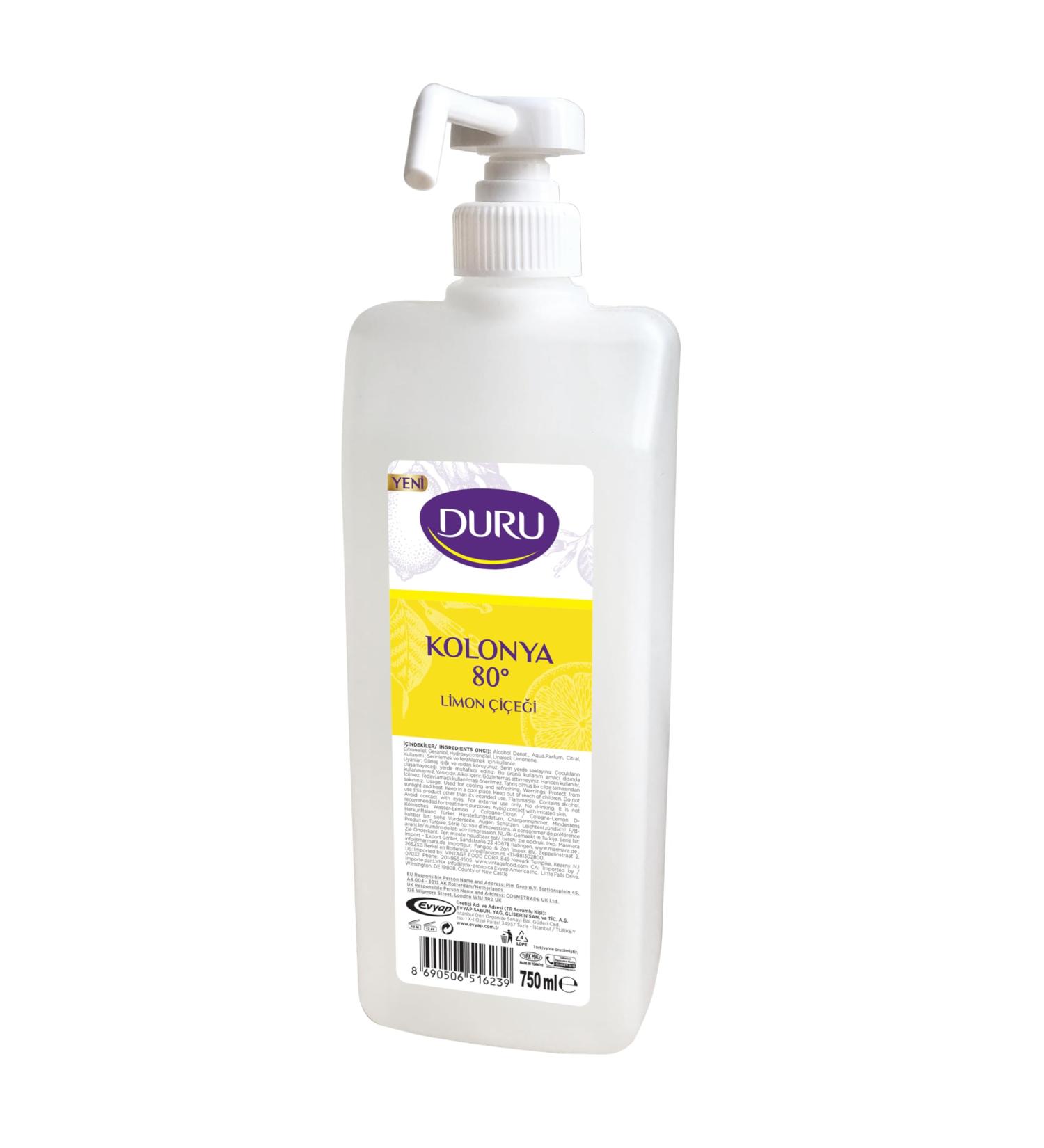 Duru Easy to Use for Professional Barbers and Cologne Enthusiasts Spray with Simple Pump Lemon 750ml (Pack of 1)