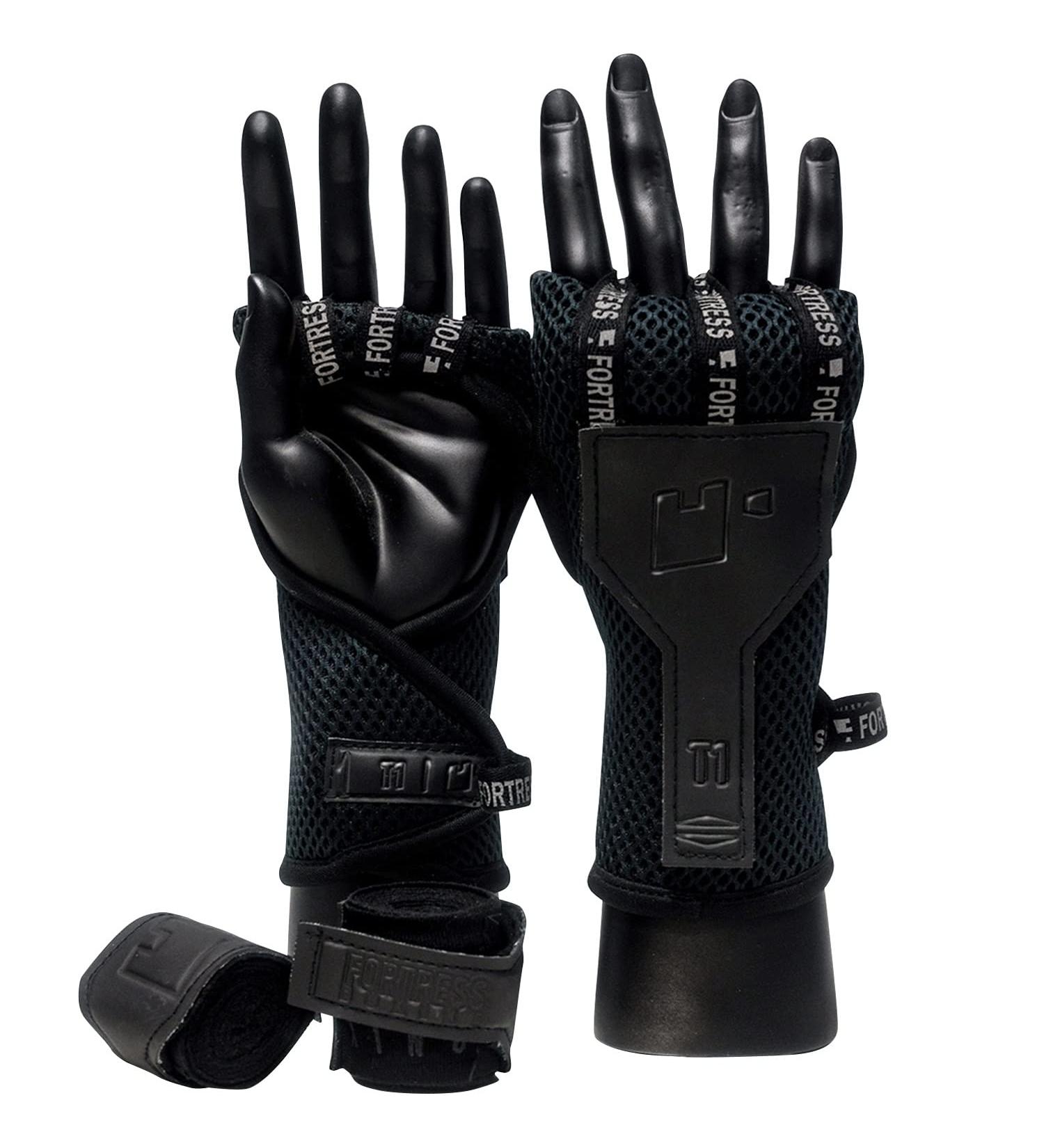 Fortress Boxing Bandages T1 Fastwraps - Kickboxing Muay Thai MMA Hand Wraps | Patented Design | Black - Buy Online on SooperMarket.com