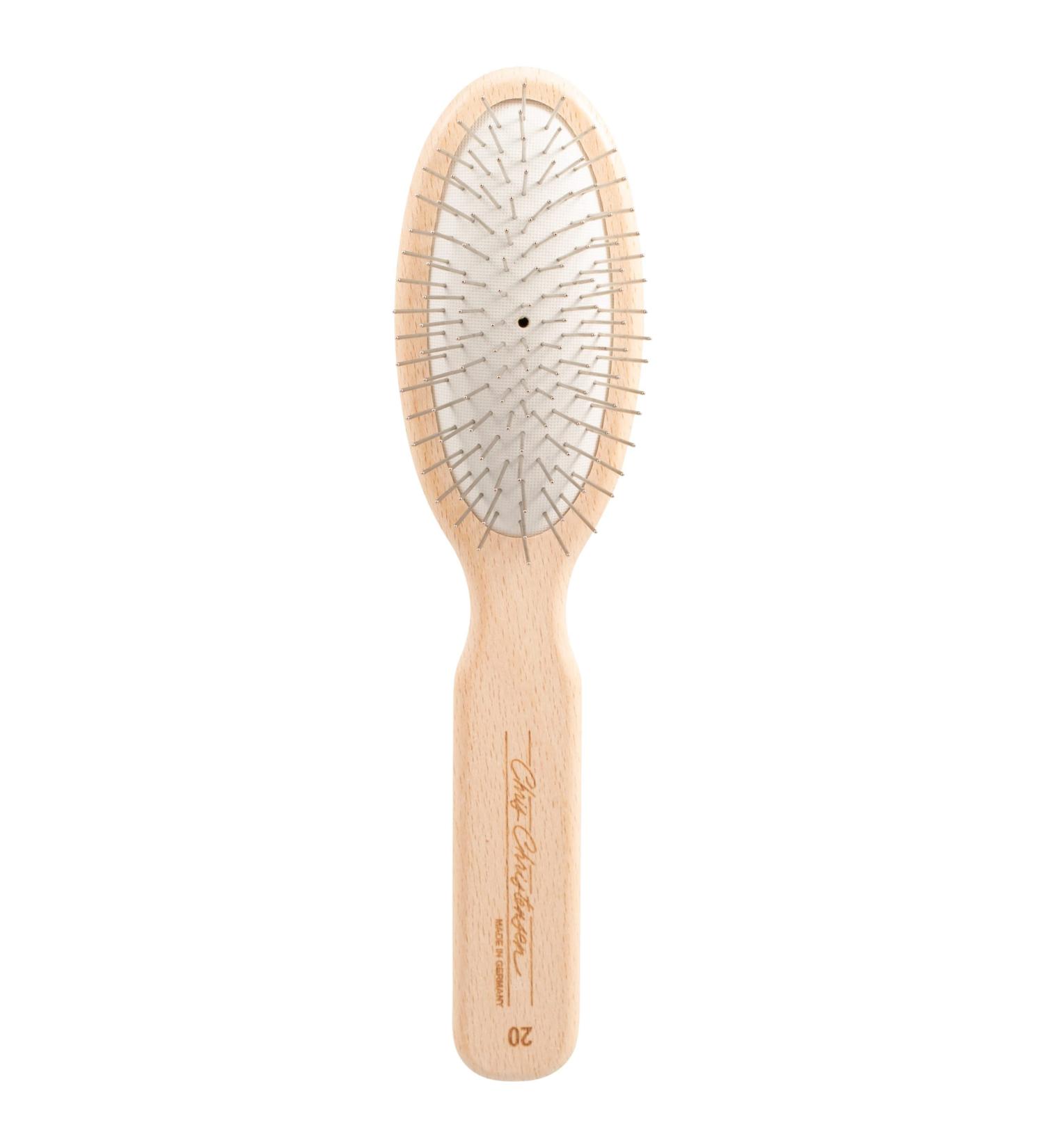 Chris Christensen Gold Series Pin Dog Brush - Professional Grooming Tool for Fragile Coats - 20mm Brown - Buy Online on SooperMarket.com