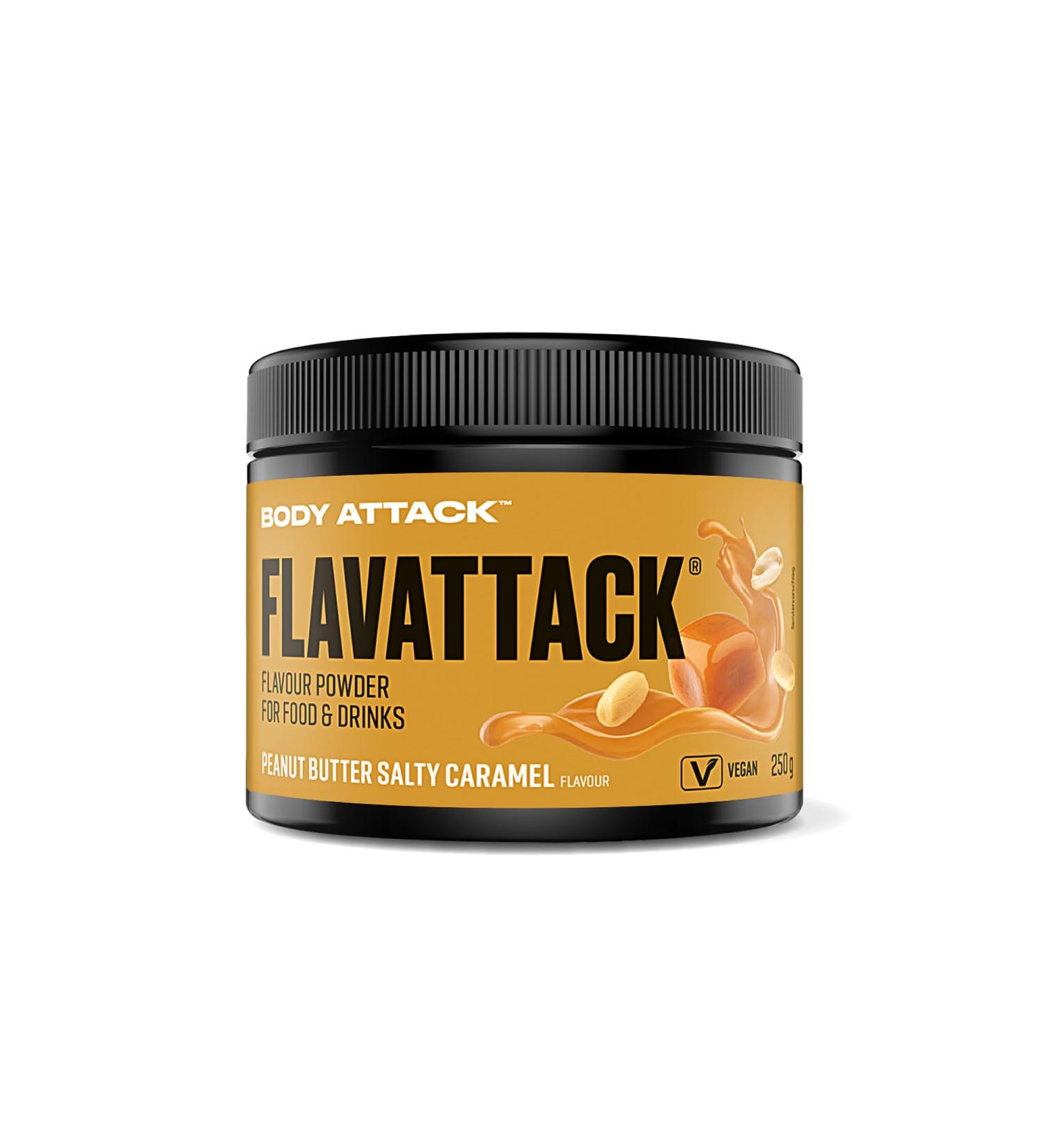Buy Body Attack FlavtiStic Peanut Butter Salty Caramel 250g - Gluten-Free Palm Oil-Free Protein Powder for Baking & Beverages | International Shipping - Buy Online on SooperMarket.com