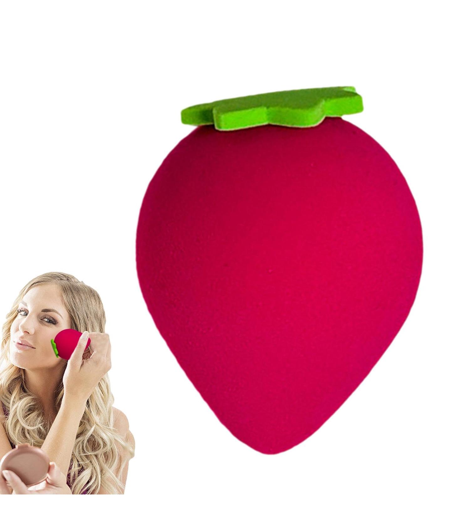 Bexdug Cute Makeup Sponge | Cute Fruit Shape Soft Beauty Sponge | Multi-Purpose Cosmetics Sponge Makeup Blender for Beginners Beauty Lovers Women Strawberry - Buy Online on SooperMarket.com