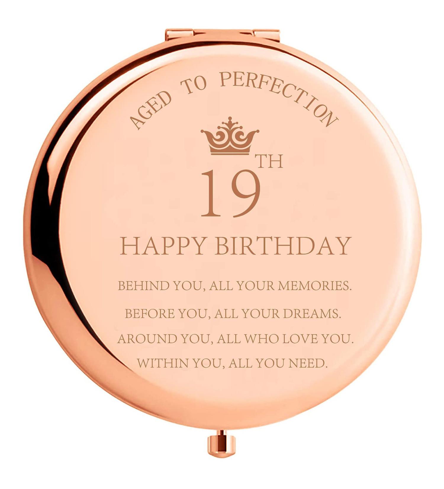 19th Birthday Gifts for Girls-Behind You All Your Memories Before You All Your Dreams 19 Year Old Birthday Gifts for Women Daughter Granddaughter Niece Sister BFF Stainless Steel Ccompact Mirror