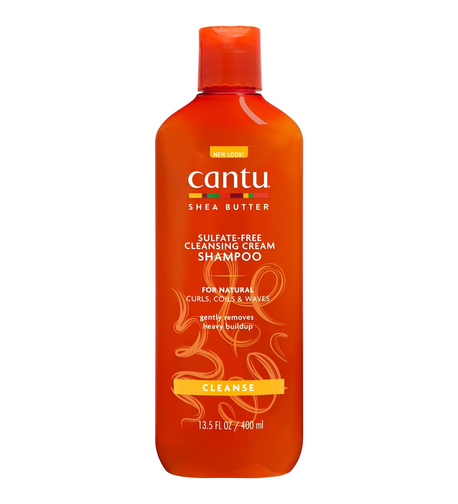 Cantu - moisturizing shampoo with shea butter - Sulfate -free shampoo for curls and structured hair - 1 Pack (1 x 400ml)