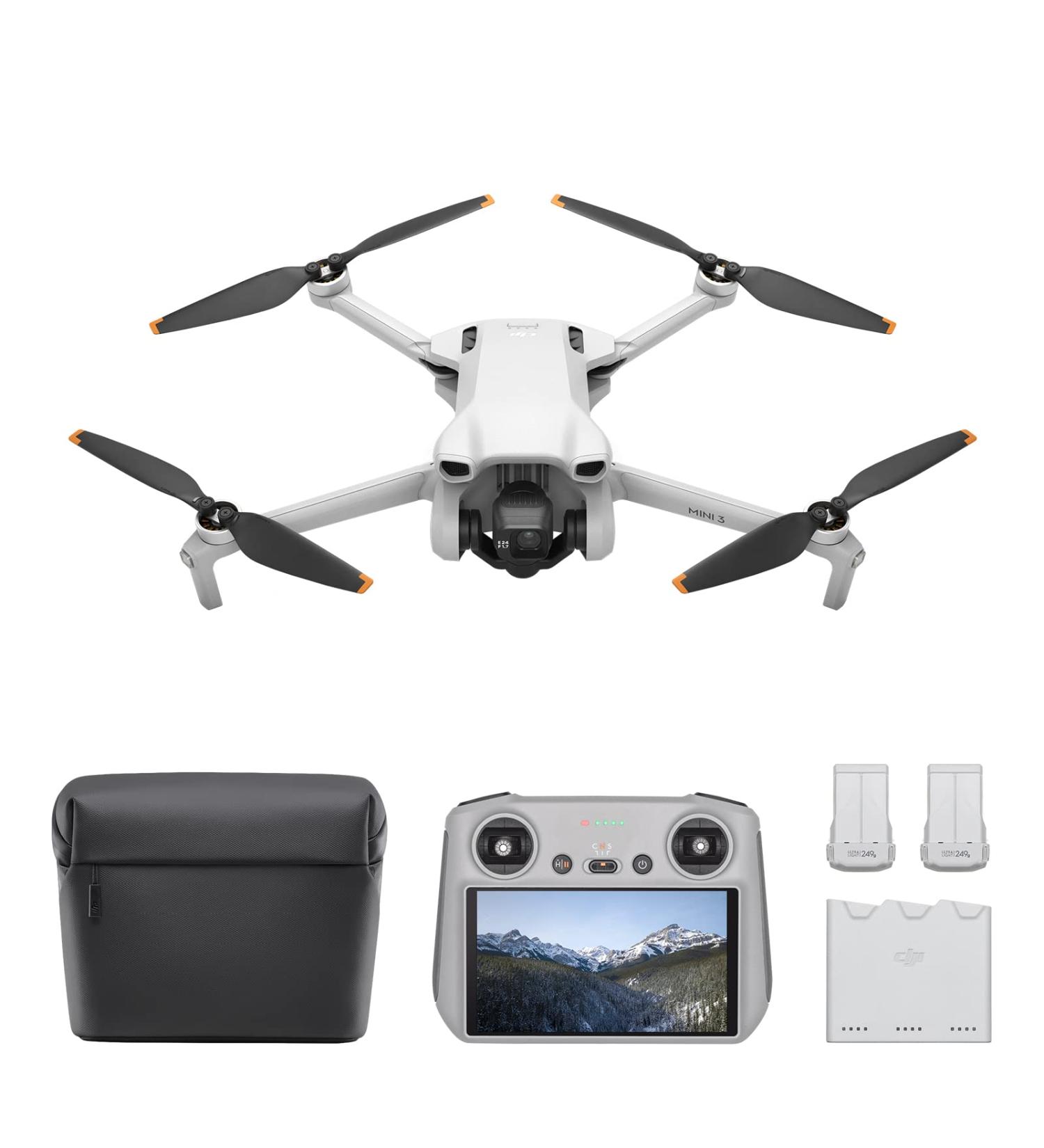 DJI Mini 3 Fly More Combo - Lightweight Foldable Camera Drone | 4K HDR Video | 38-min Flight Time | True Vertical Shooting | Intelligent Features - Buy Online on SooperMarket.com