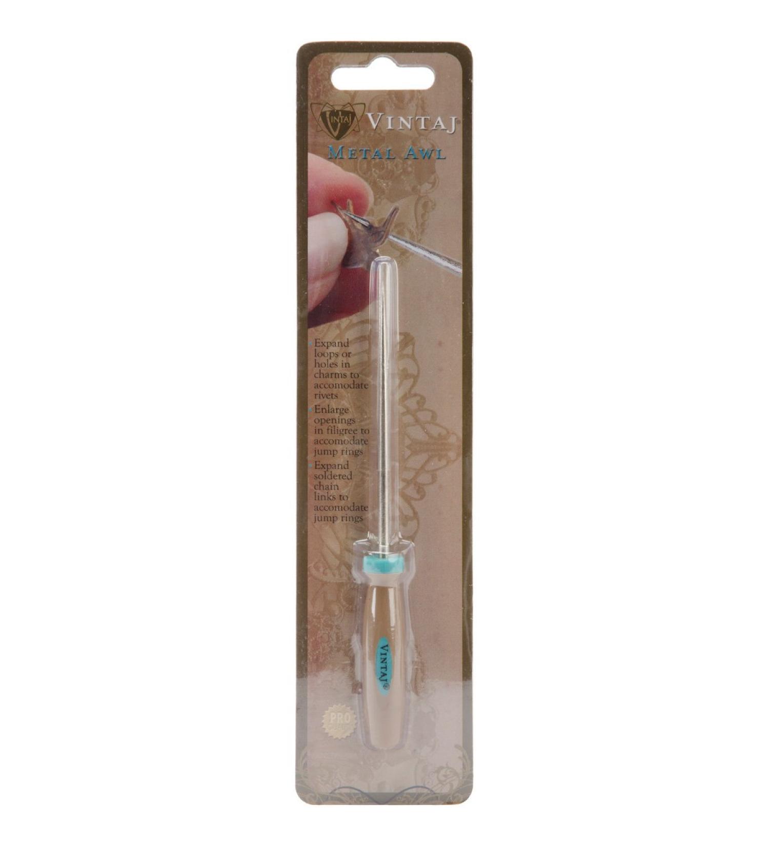 Vintaj Metal Awl with Ergonomic Grip 5 in.