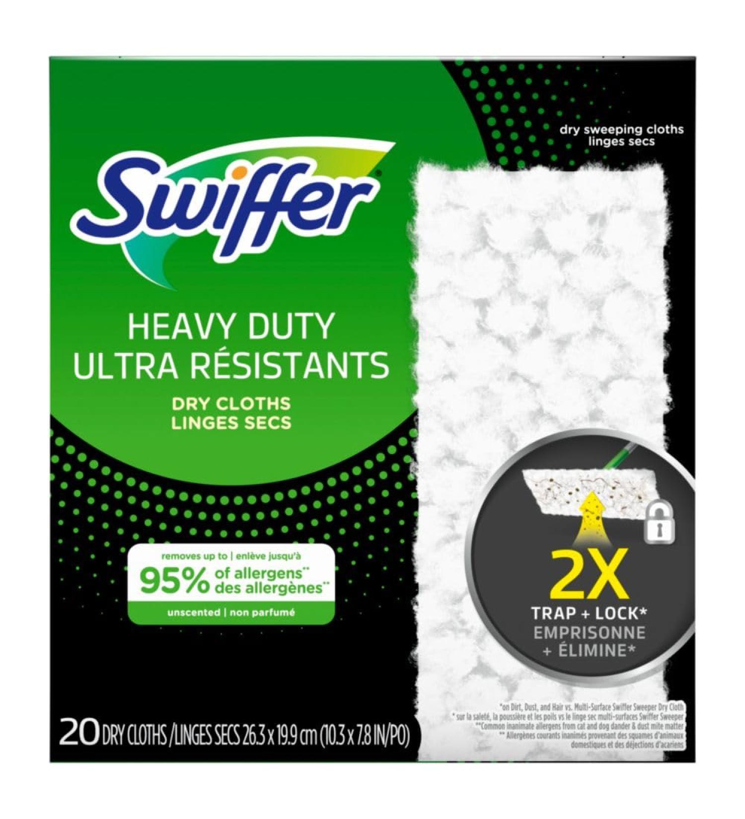 Sweeper Heavy Duty Dry Multi-Surface Cloth Refills for Floor Sweeping and Cleaning 20 Count - Buy Online on SooperMarket.com