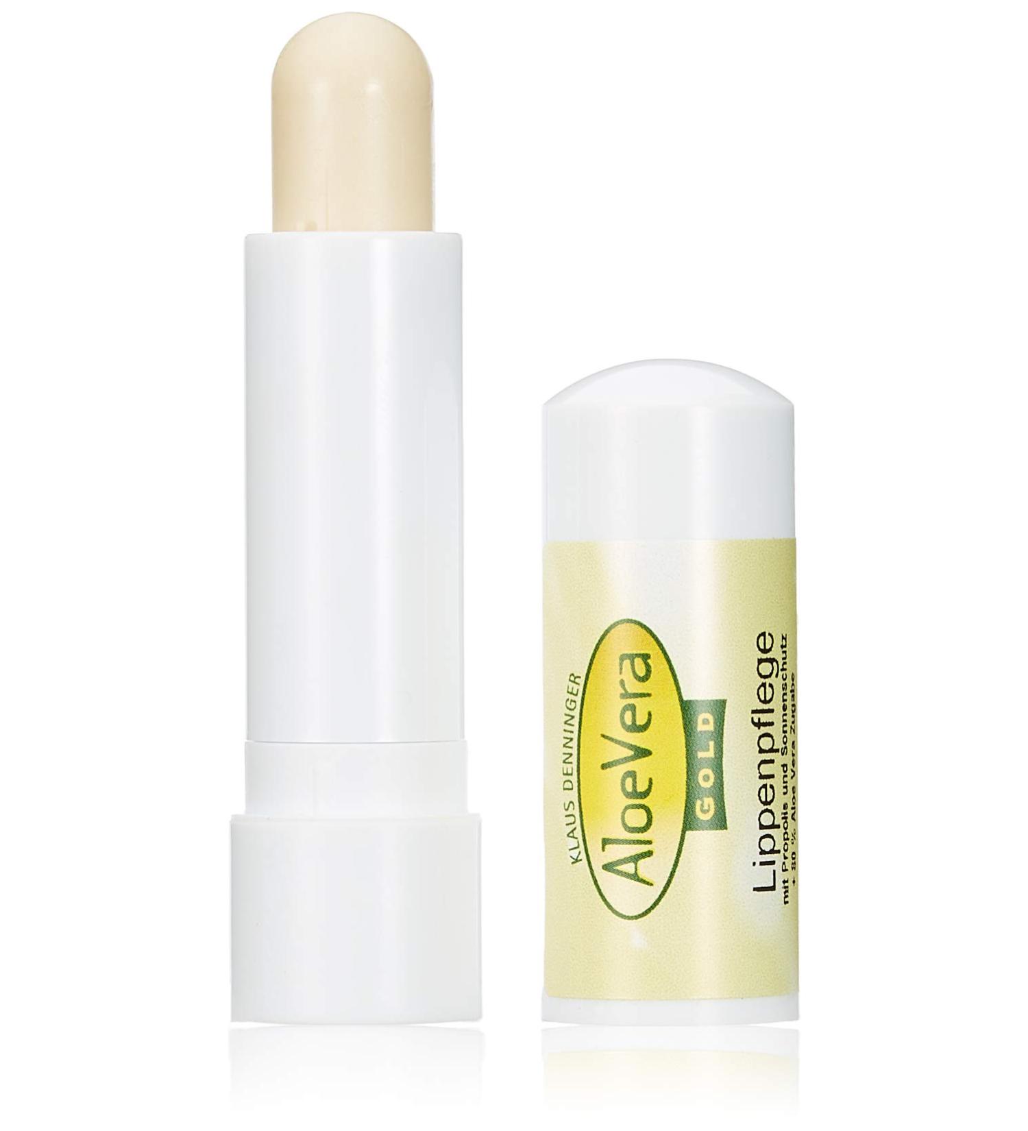 Aloe Vera Gold Lip Care Stick - Pack of 5 (5 x 5 ml) | Moisturizing & Soothing Lip Balm for Dry Lips | International Shipping Available - Buy Online on SooperMarket.com