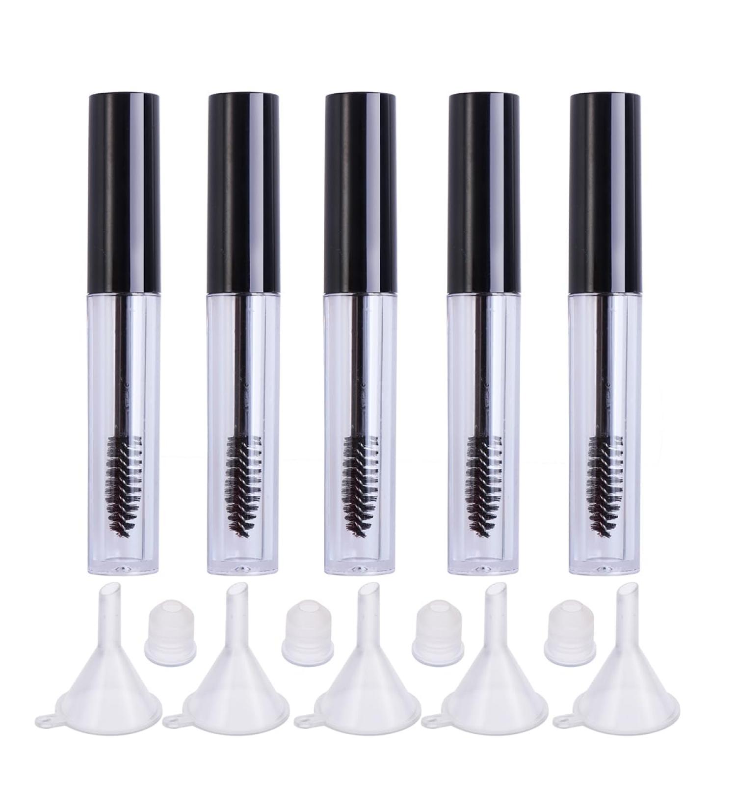 5pcs Eyelash Wands Terrarium Glass Containers Lash Disposable Mascara Empty Mascara Tube Plastic Mascara Tube Empty Tube Empty Eyelashes Bottle Eyelash Brush Tube - Buy Online on SooperMarket.com