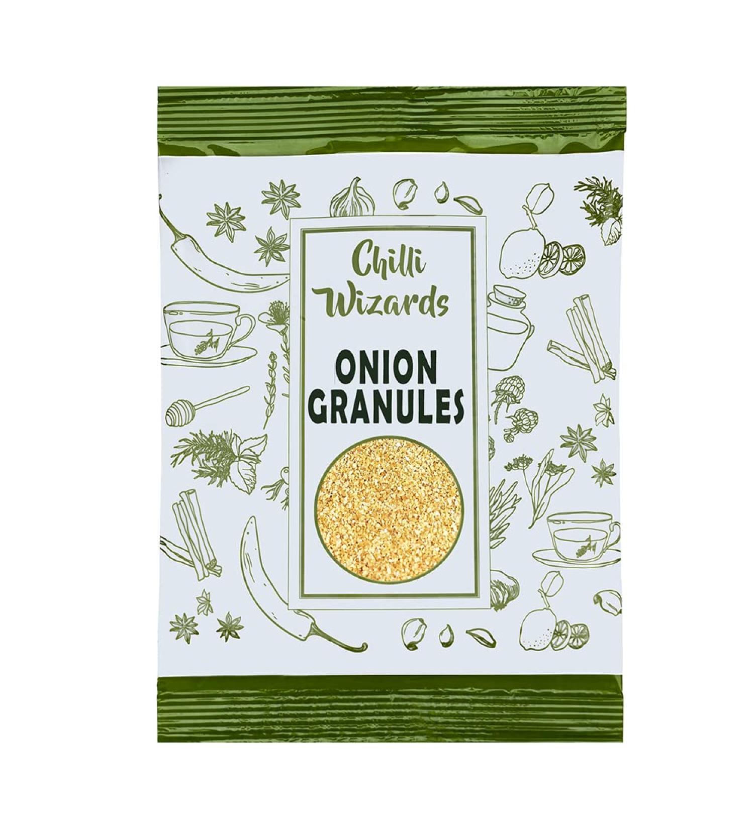 Onion Granules 100g 0.2-0.5mm - Chilli Wizards