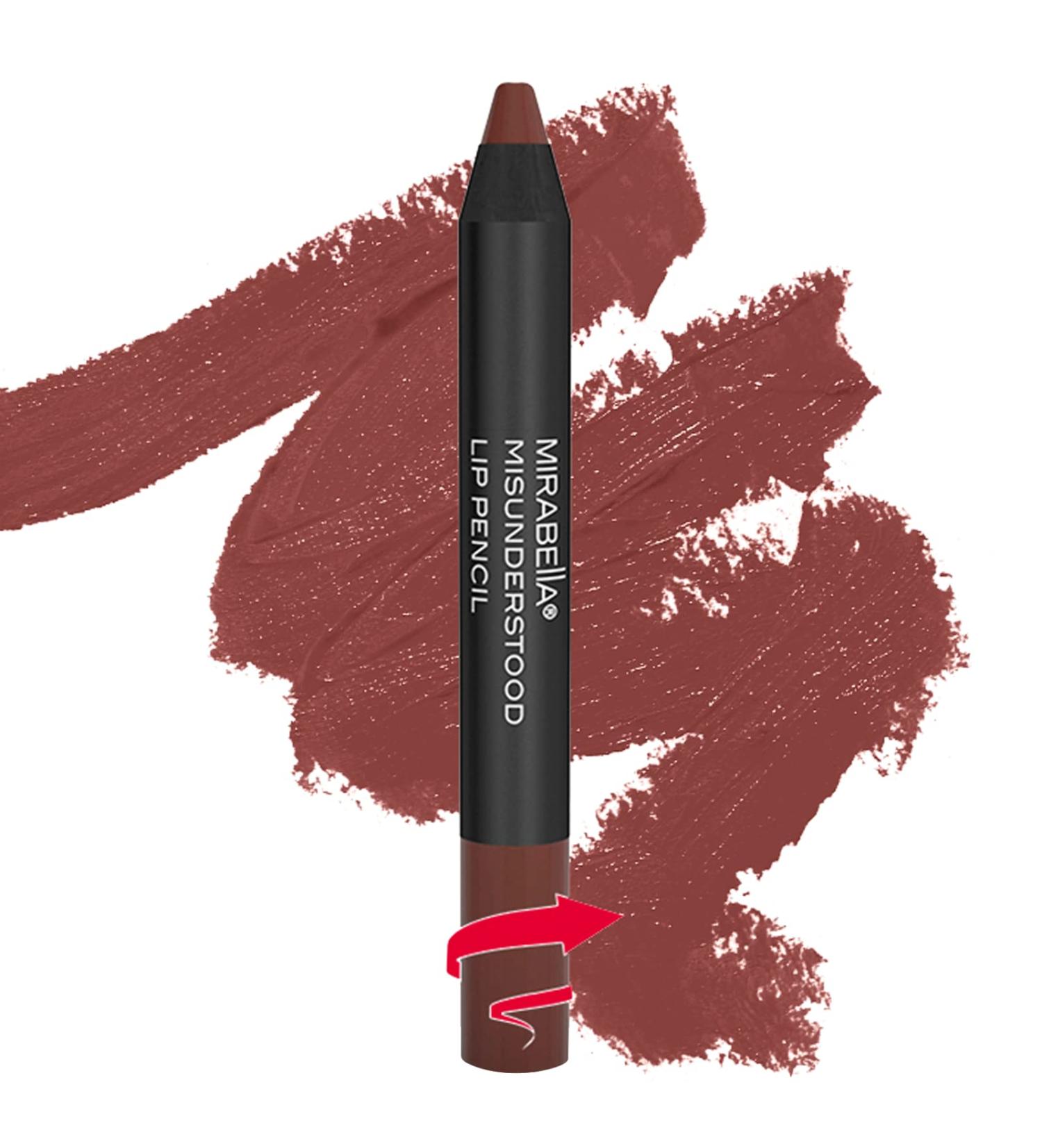 Mirabella Velvet Lip Pencil in Misunderstood - Long-Lasting Matte Lip Liner - Buy Online on SooperMarket.com