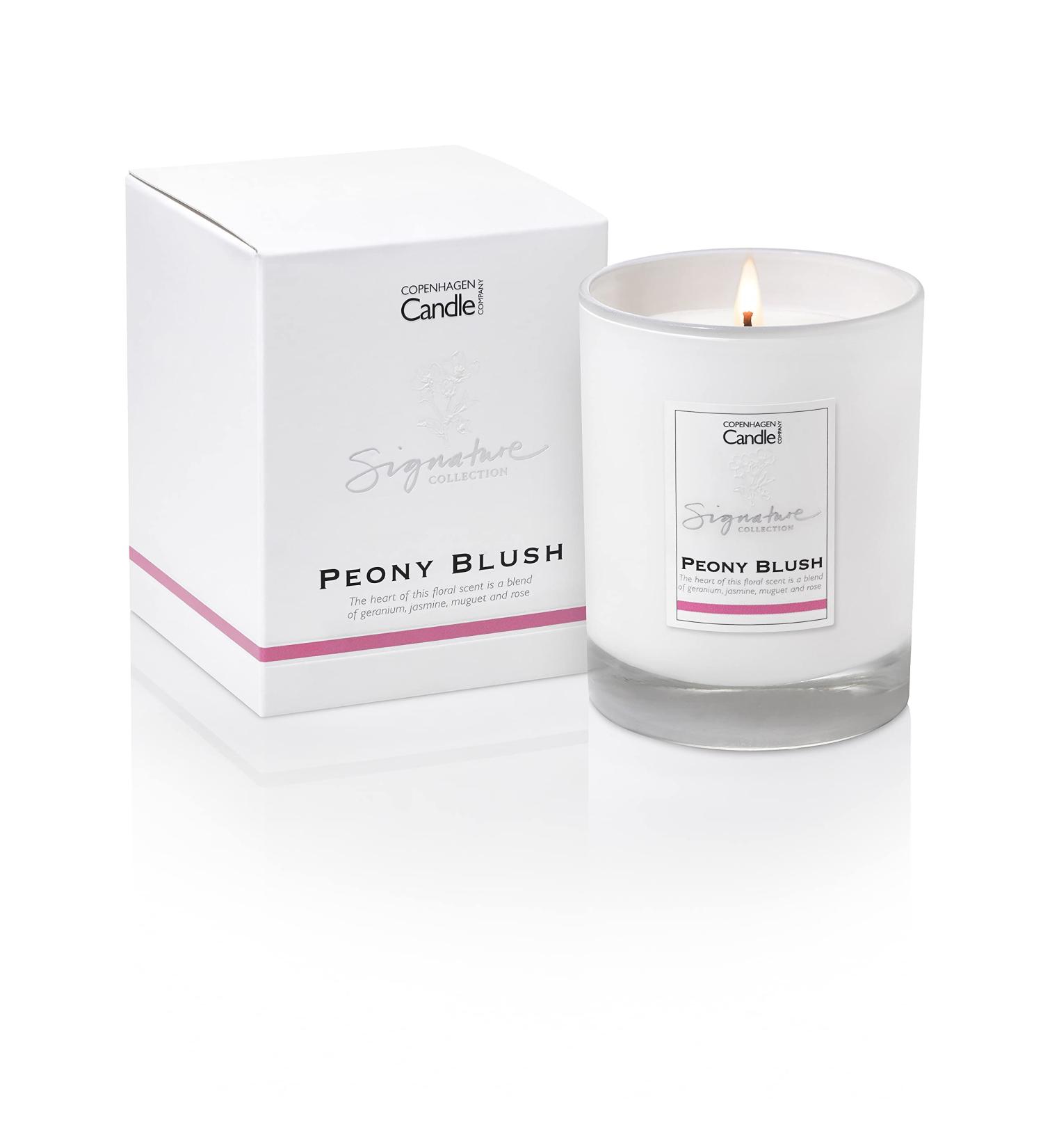 Hotel Collection Luxury Scented Candle Gift - Peony Blush | 45 Hours Burn Time | Natural Wax Blend | The Copenhagen Company - Buy Online on SooperMarket.com
