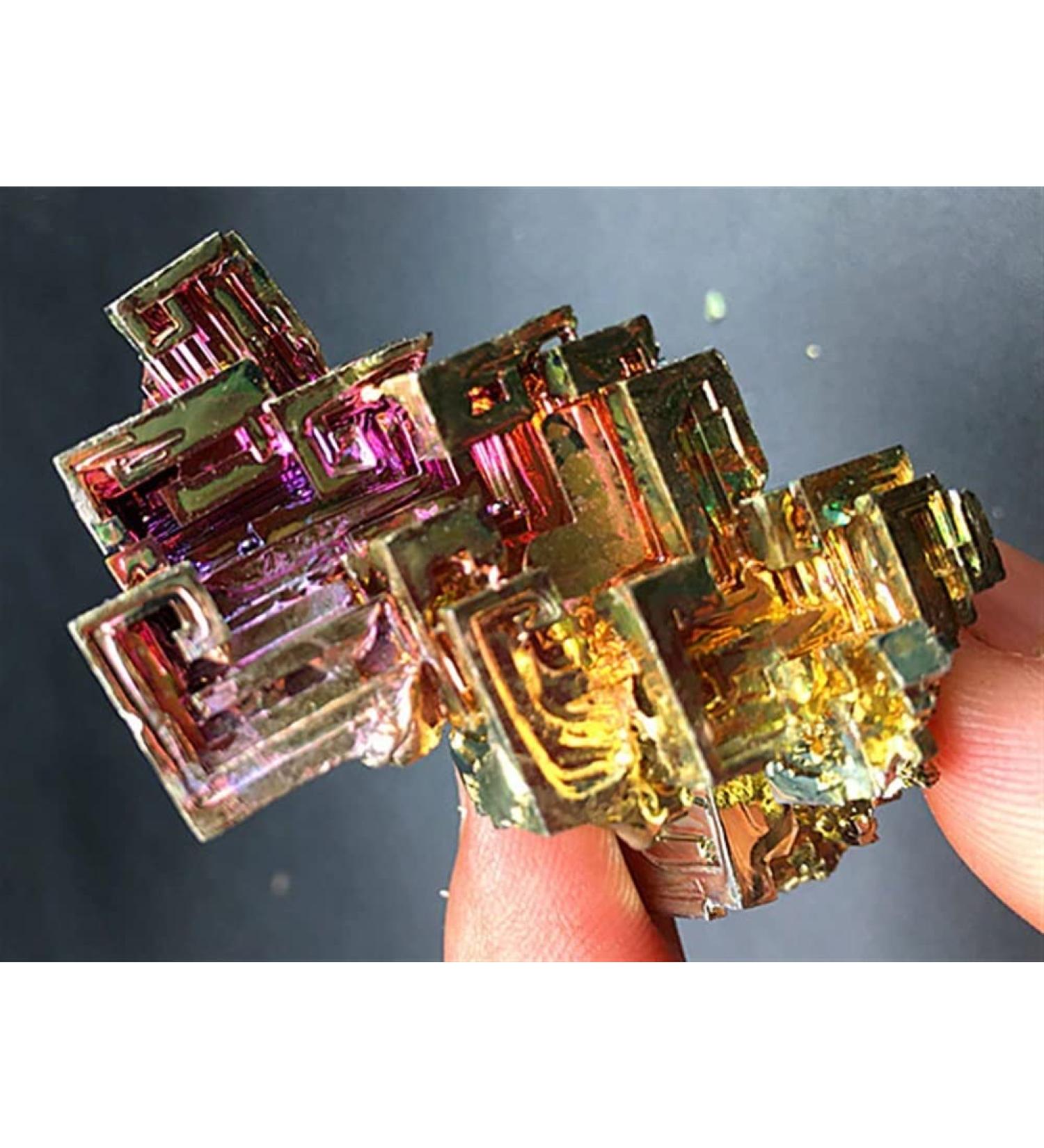 100-110g Bismuth Rainbow Bright Crystal geode Each Weight Element Bi Stones - Buy Online on SooperMarket.com