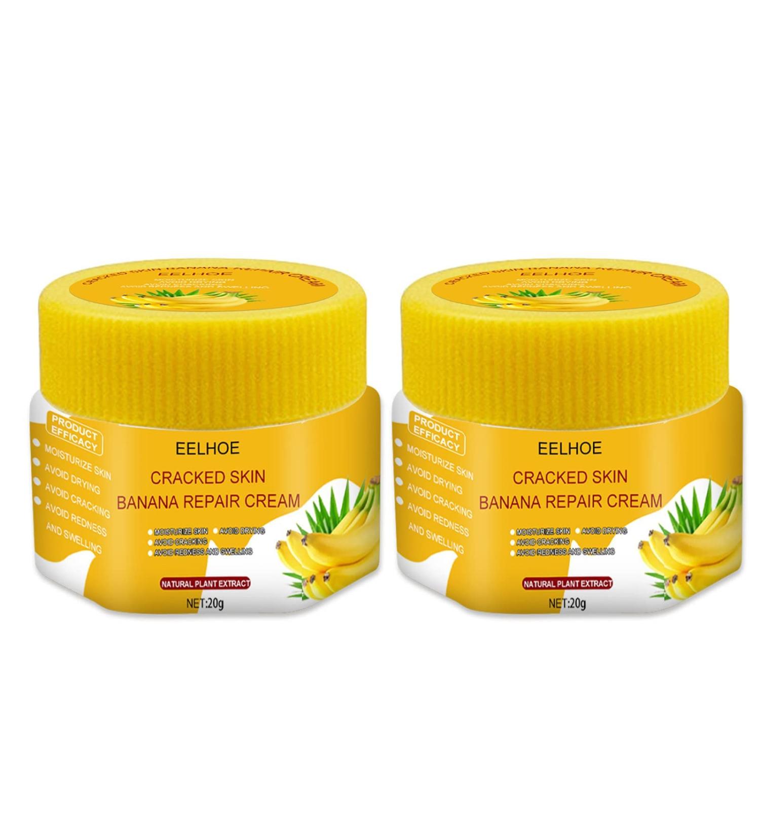 Yueci banana repair cream frost protection cracking cream/repair cream/peeling cream/foot care-foot cream very dry feet + cracked heels moisture and repair of hands and feet 2PCs 1 g (1 Pack)