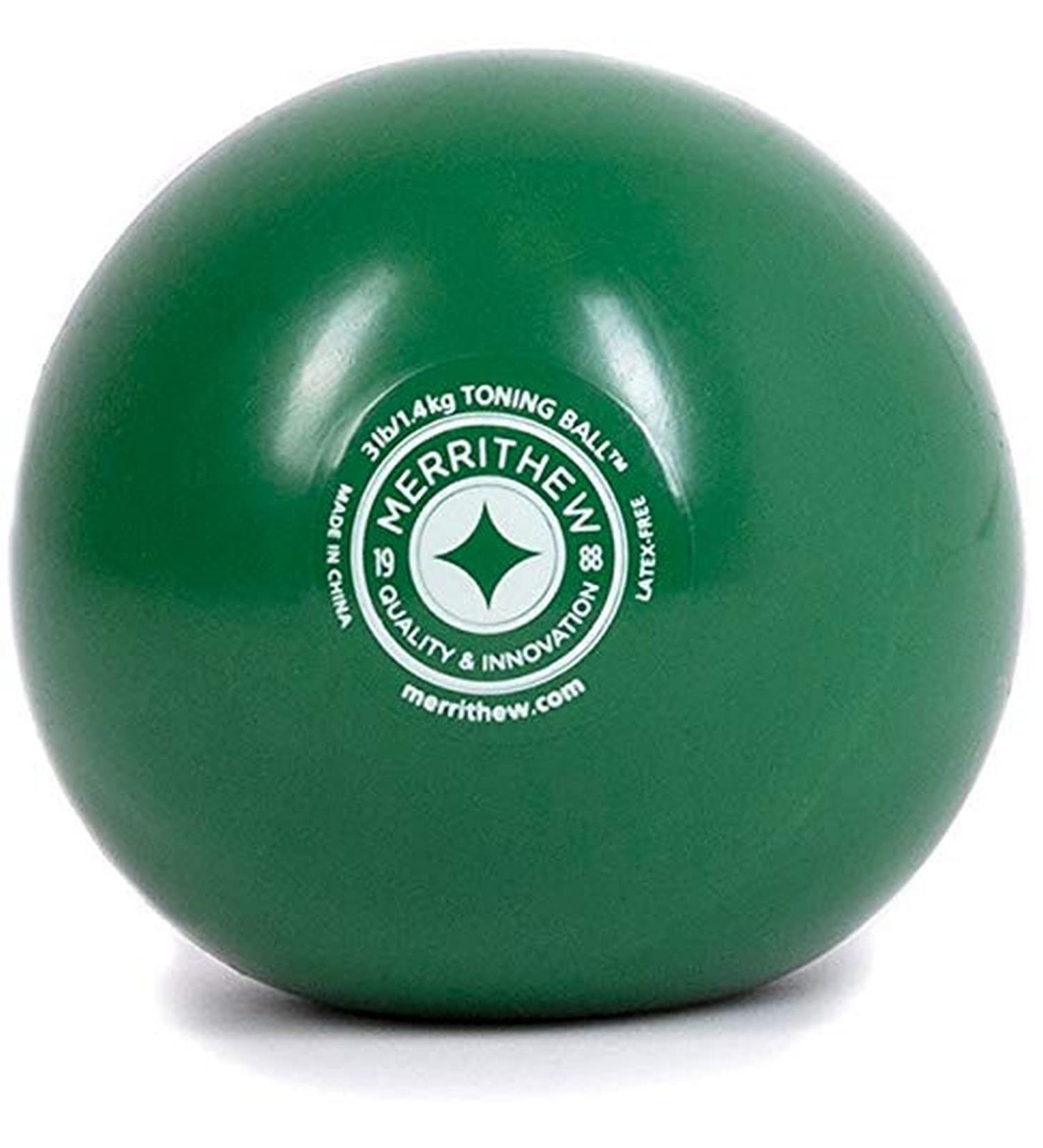 STOTT PILATES 3-Pound Green Toning Ball - Tone and Strengthen Muscles Efficiently - Buy Online on SooperMarket.com