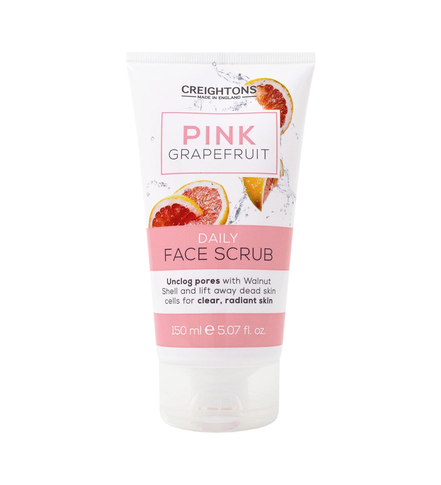 Creightons Pink Grapefruit Daily Face Scrub (150ml) - Unclog pores with Walnut Shell and lift away dead skin cells for clear radiant skin. Dermatologically tested. 150 ml (Pack of 1) - Buy Online on SooperMarket.com