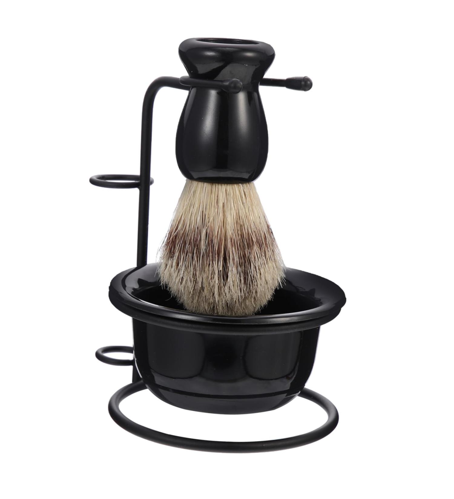Buy 1 Set Beard Shaving Accessories - Durable Brush & Bowl for Men | Premium Shave Kit for Smooth Grooming - Buy Online on SooperMarket.com