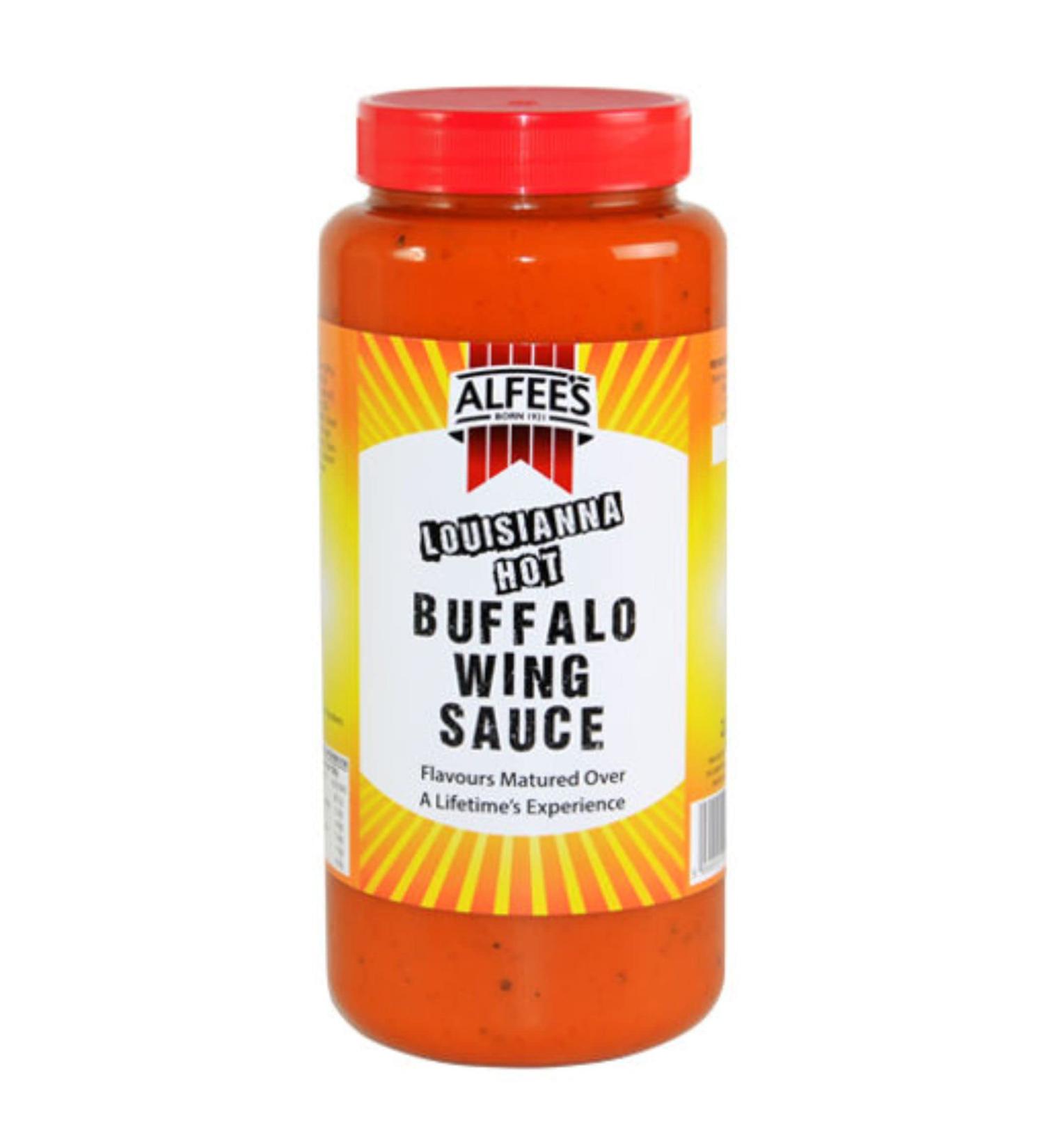 Lousianna Hot Buffalo Wing Sauce 2.25L .Finishing sauce for cooked meats with butter chilli and garlic. Resturant Quality Sauce.