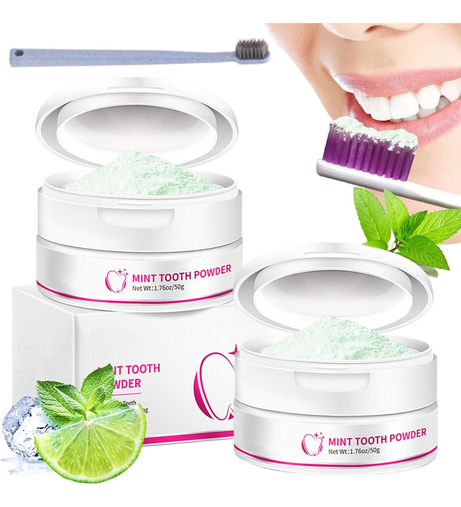 1/2Pcs CrystalClean Smile Powder MediLisk Mint Tooth Powder The New Teeth Whitening Solution Get White Teeth in 7 Days (2PCS) - Buy Online on SooperMarket.com