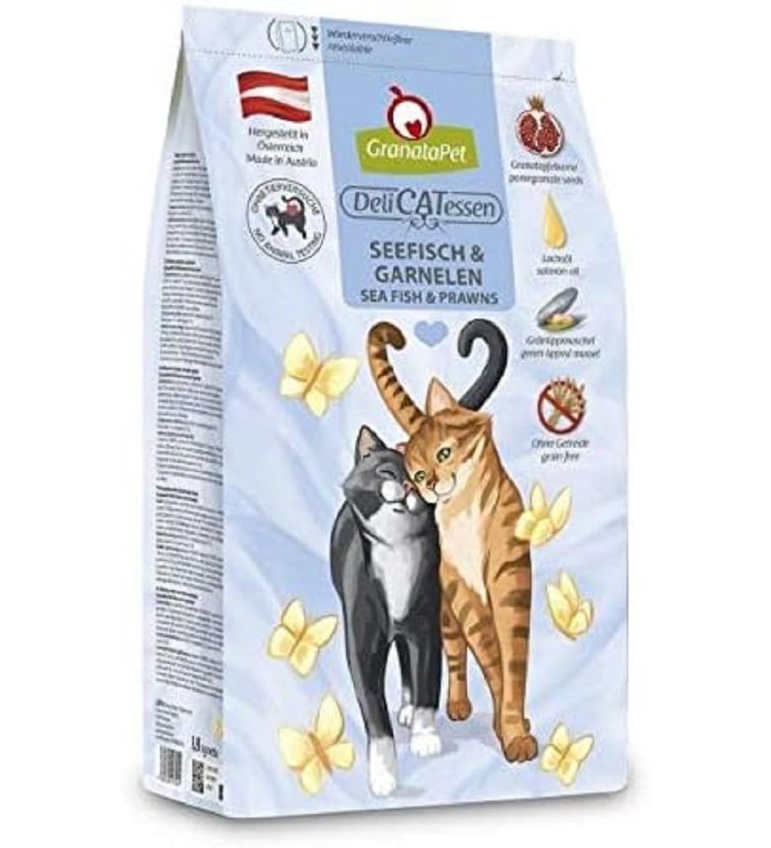 Granapet Delicatessen Seefisch & Garnelen Adult 300 g dry food for cats tasty cat feed single feed without cereals & without sugar additives 300 g (1 -pack) sea fish & shrimp