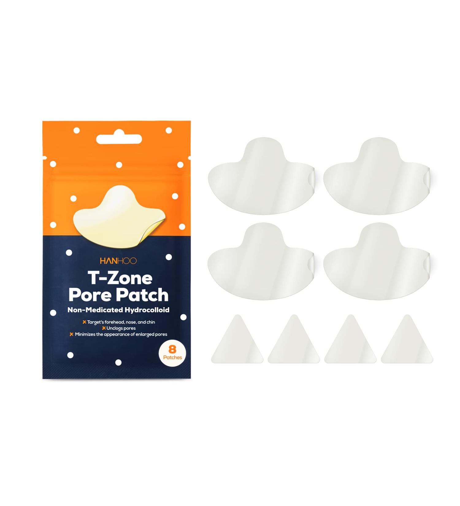 Hanhoo T-Zone Pore Patch Set | Hydrocolloid Nose & Forehead Patches for Blackheads | Vegan & Cruelty-Free | 8 Count - Buy Online on SooperMarket.com