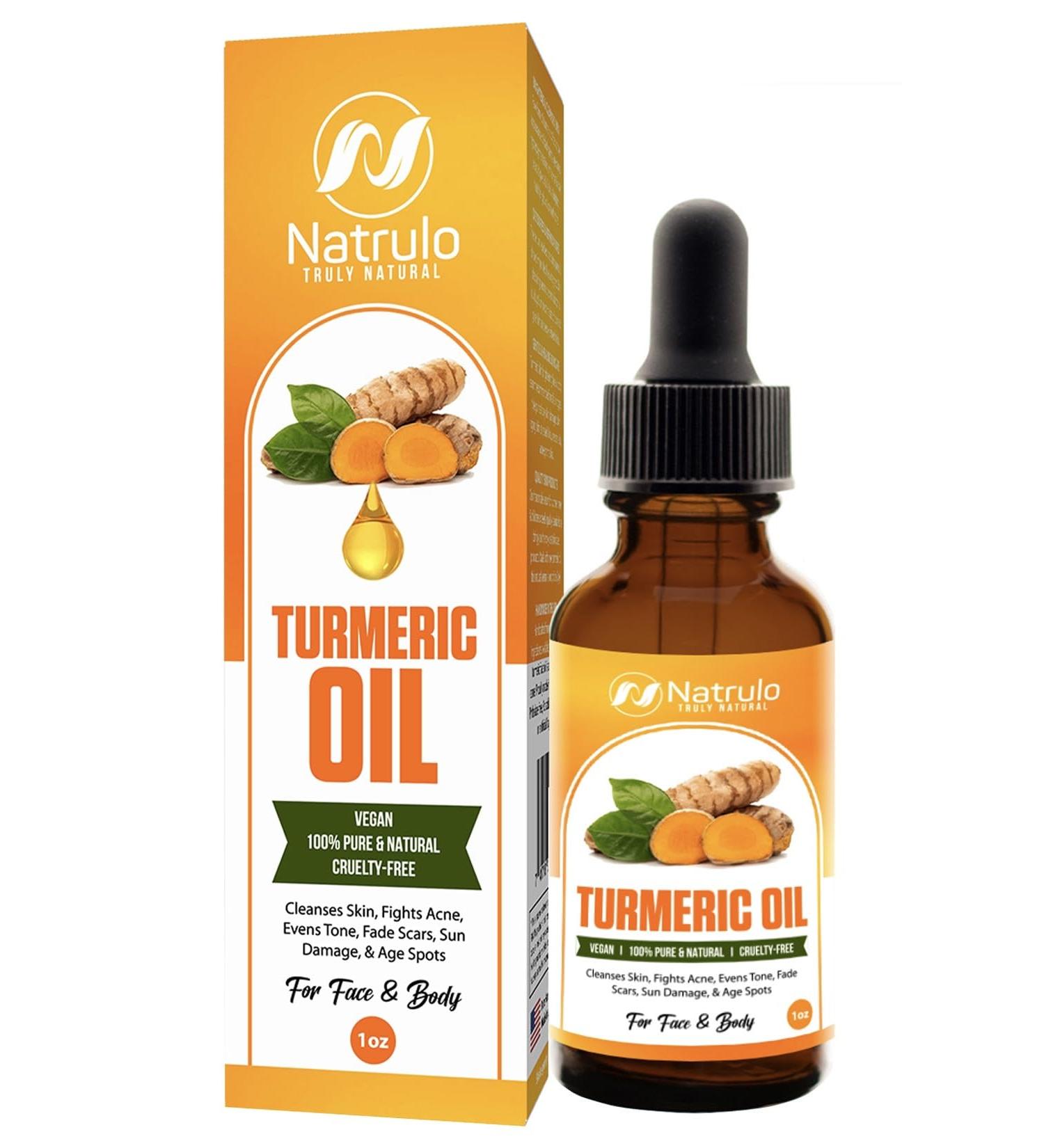 Turmeric Serum for Face & Body - All-Natural Brightening Oil for Dark Spots Acne Relief & Scars - Handcrafted USA Skincare - Buy Online on SooperMarket.com