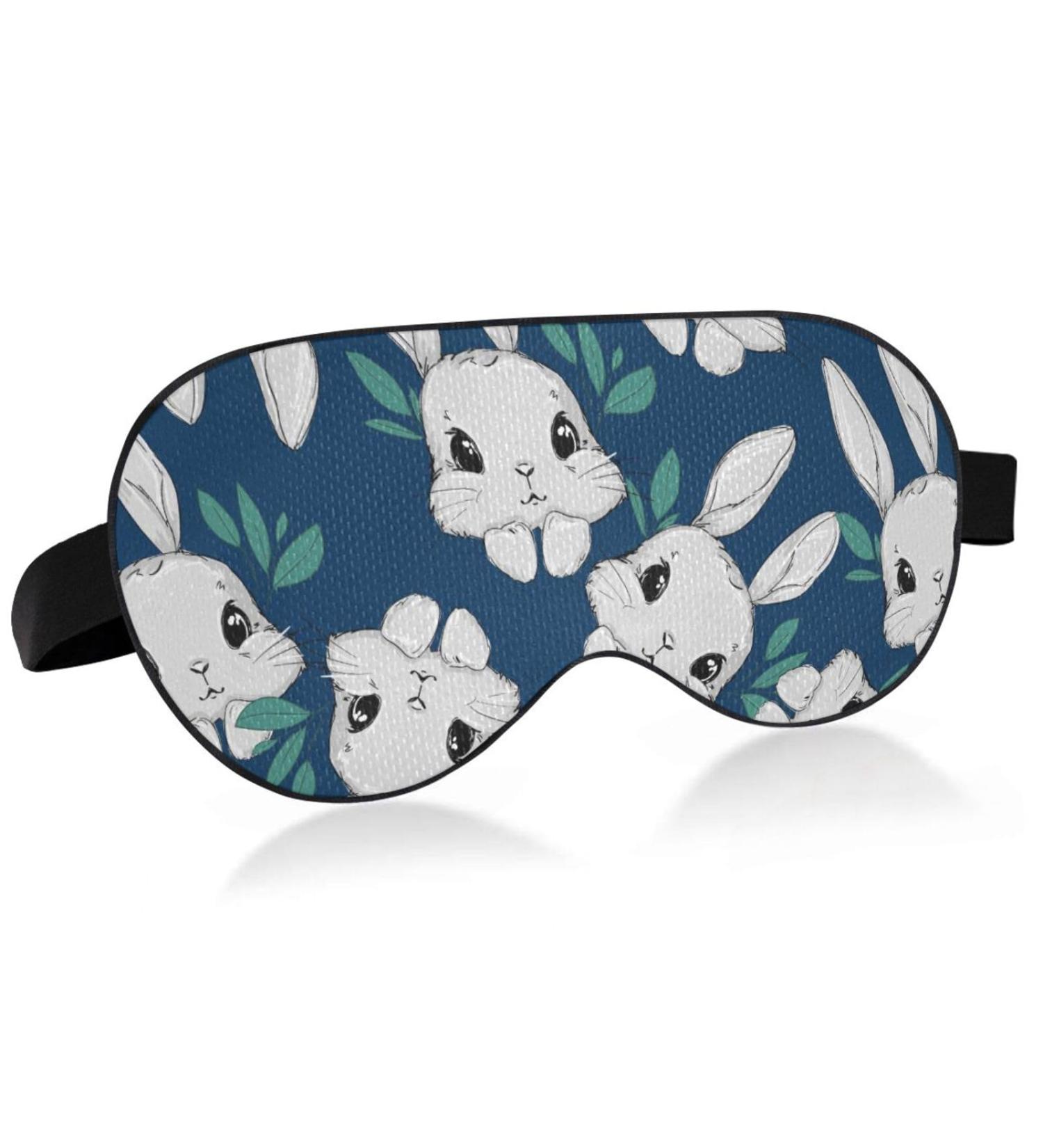 Haskirky Light Blocking Eye Mask for Travel, Yoga, Meditation - Adjustable for Men and Women - Deep Sleep Comfort - Fashionable Rabbit Pattern - Buy Online on SooperMarket.com