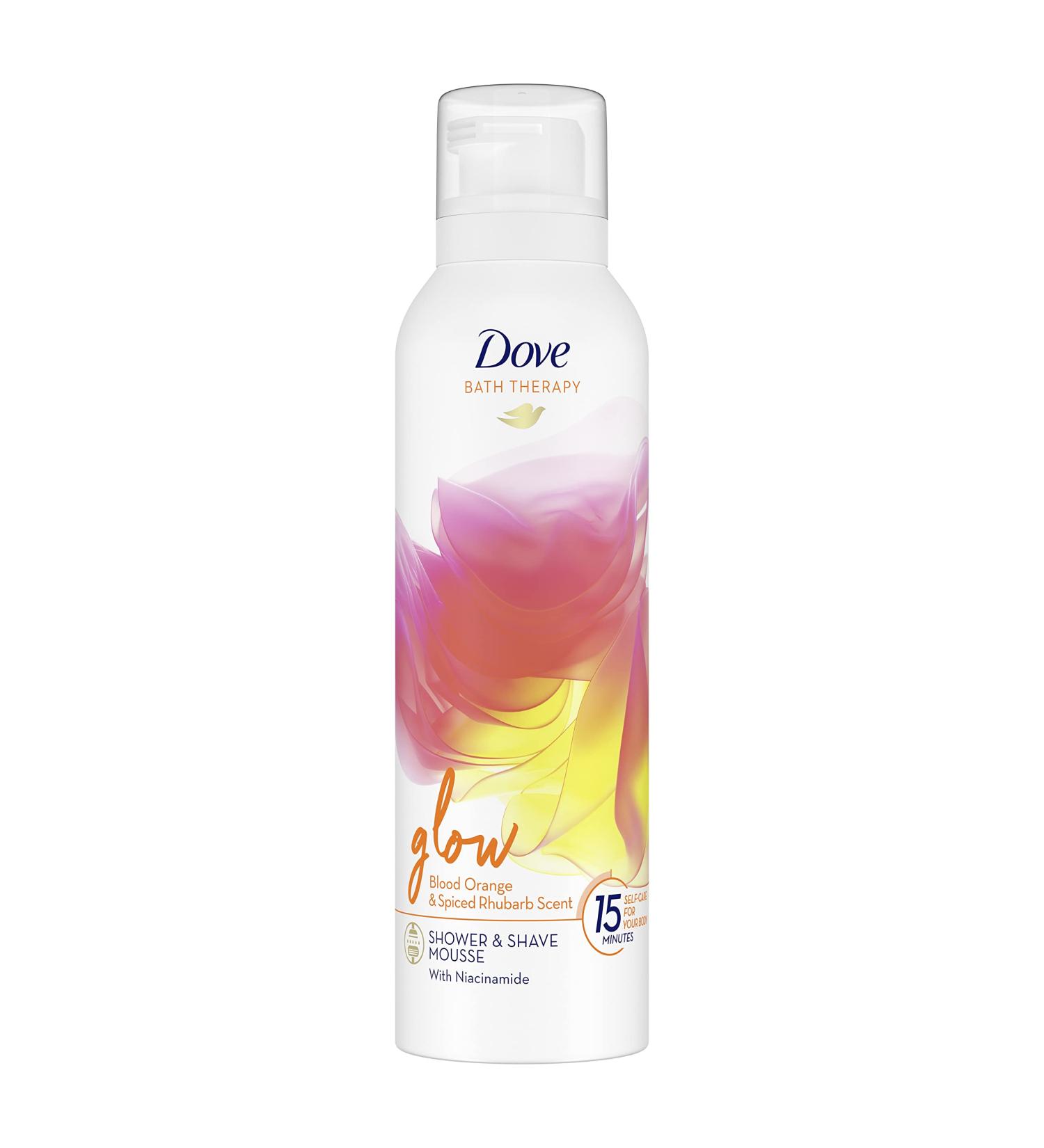 Dove Bath Therapy Glow Shower Mousse Shower Foam with a blood orange & spiced rhubarb scent and niacinamide 200 ml - Buy Online on SooperMarket.com