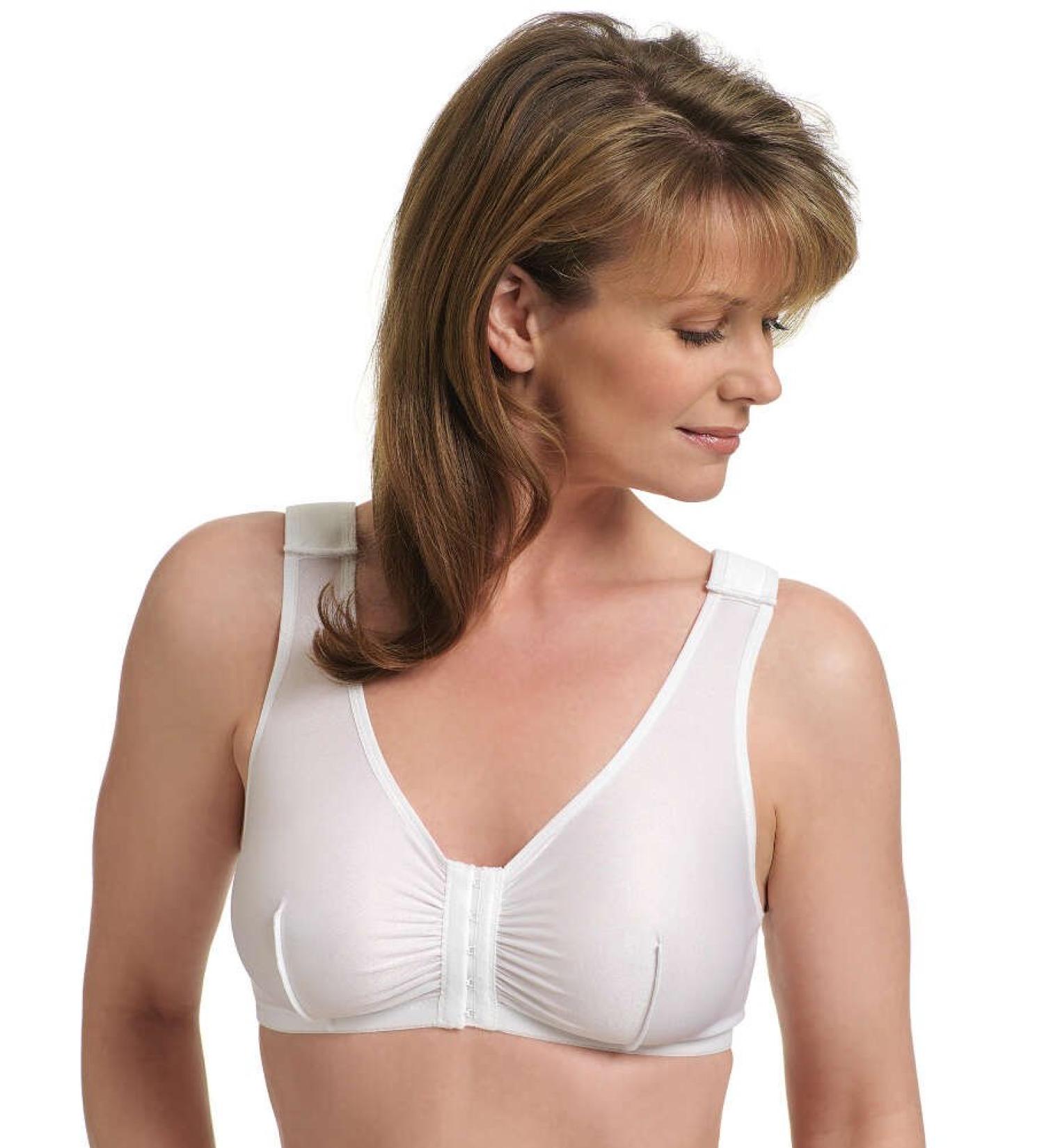 MediChoice Wireless Surgical Bra - Adjustable Front Closure Support for Post Surgery & Mastectomy - Size 40 White - Comfortable Everyday Wear - Buy Online on SooperMarket.com
