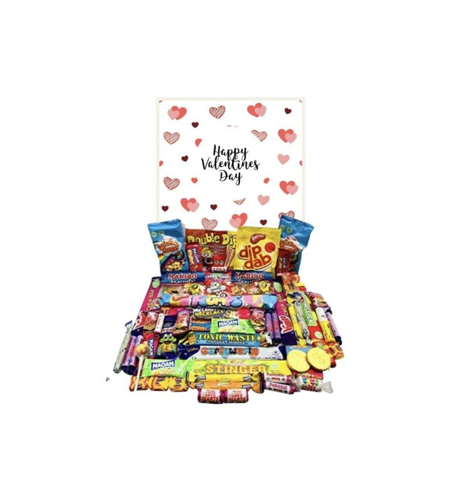 Happy Valentine Day Pick Mix Ultimate Retro Sweets Box Sweet Candy Hamper Gift for her/him 14 th February - Buy Online on SooperMarket.com