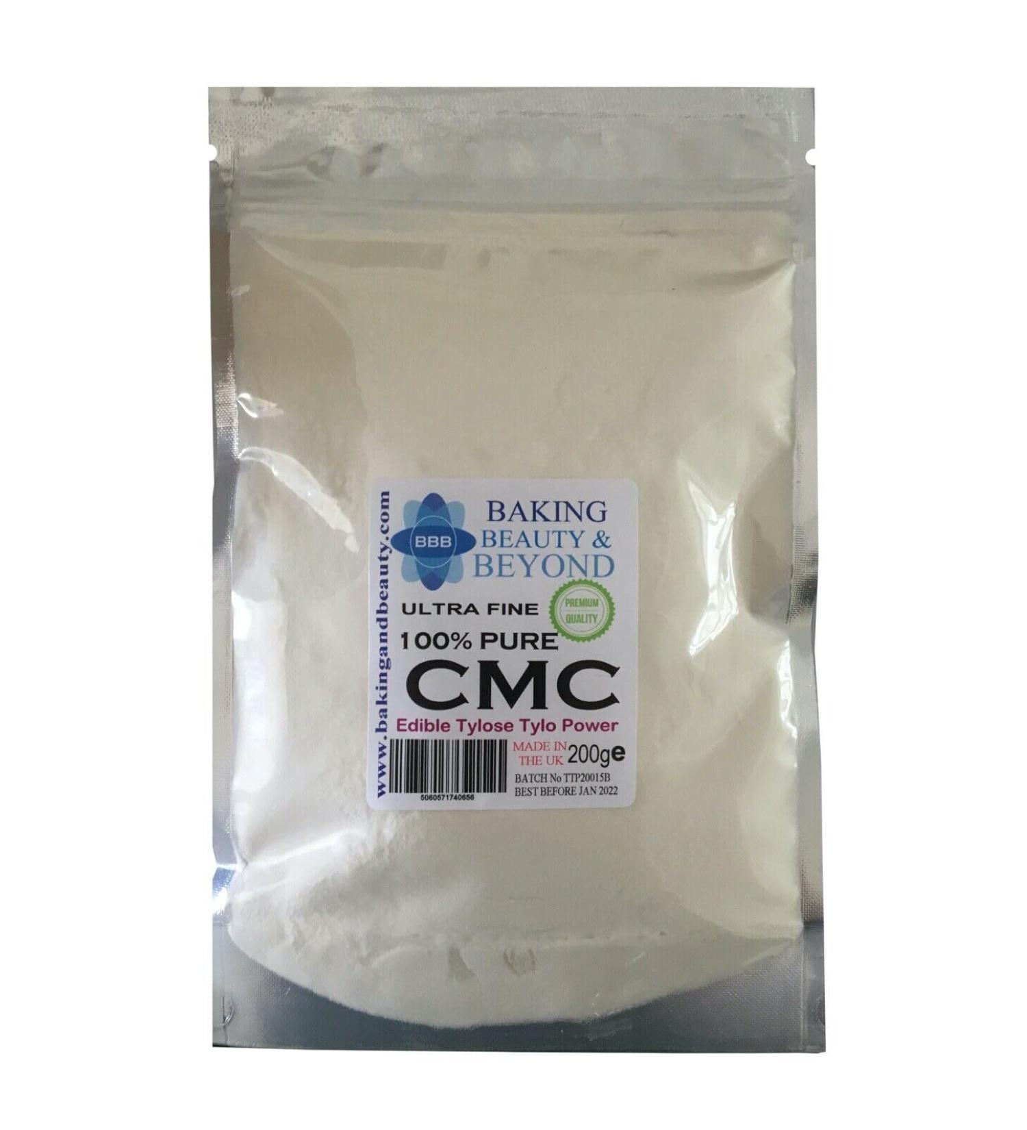 200g CMC Powder for Fondant - Tylose & Gum Tragacanth for Cake Decoration - Gluten-Free Dough Enhancer & Edible Glue - Cake Icing Sugarpaste & Frosting - Pack of 1 - Buy Online on SooperMarket.com