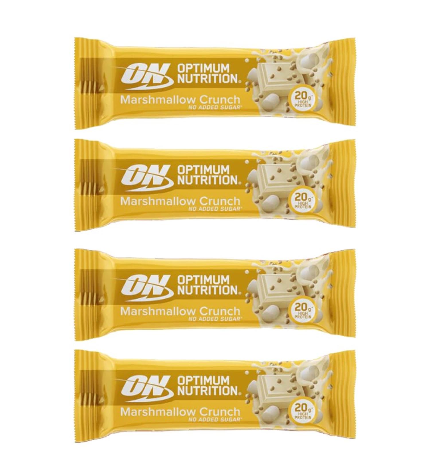 4 x 65g Marshmallow Breakfast Bar Crunchy Protein Snack No added Sugar