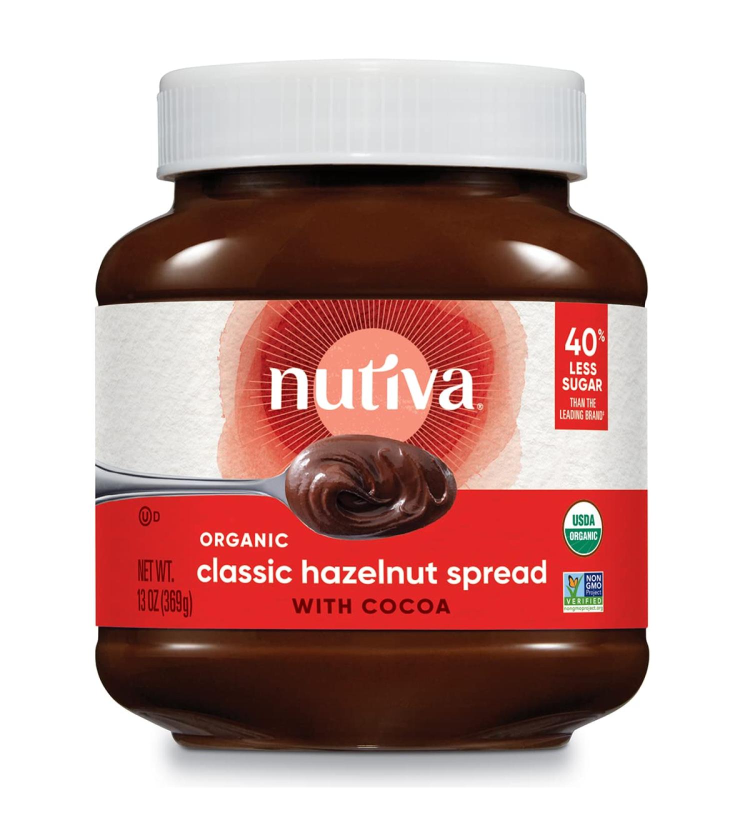 Nutiva Organic Hazelnut Spread Classic - 13 oz (369 g) | Vegan & Gluten-Free - Buy Online on SooperMarket.com