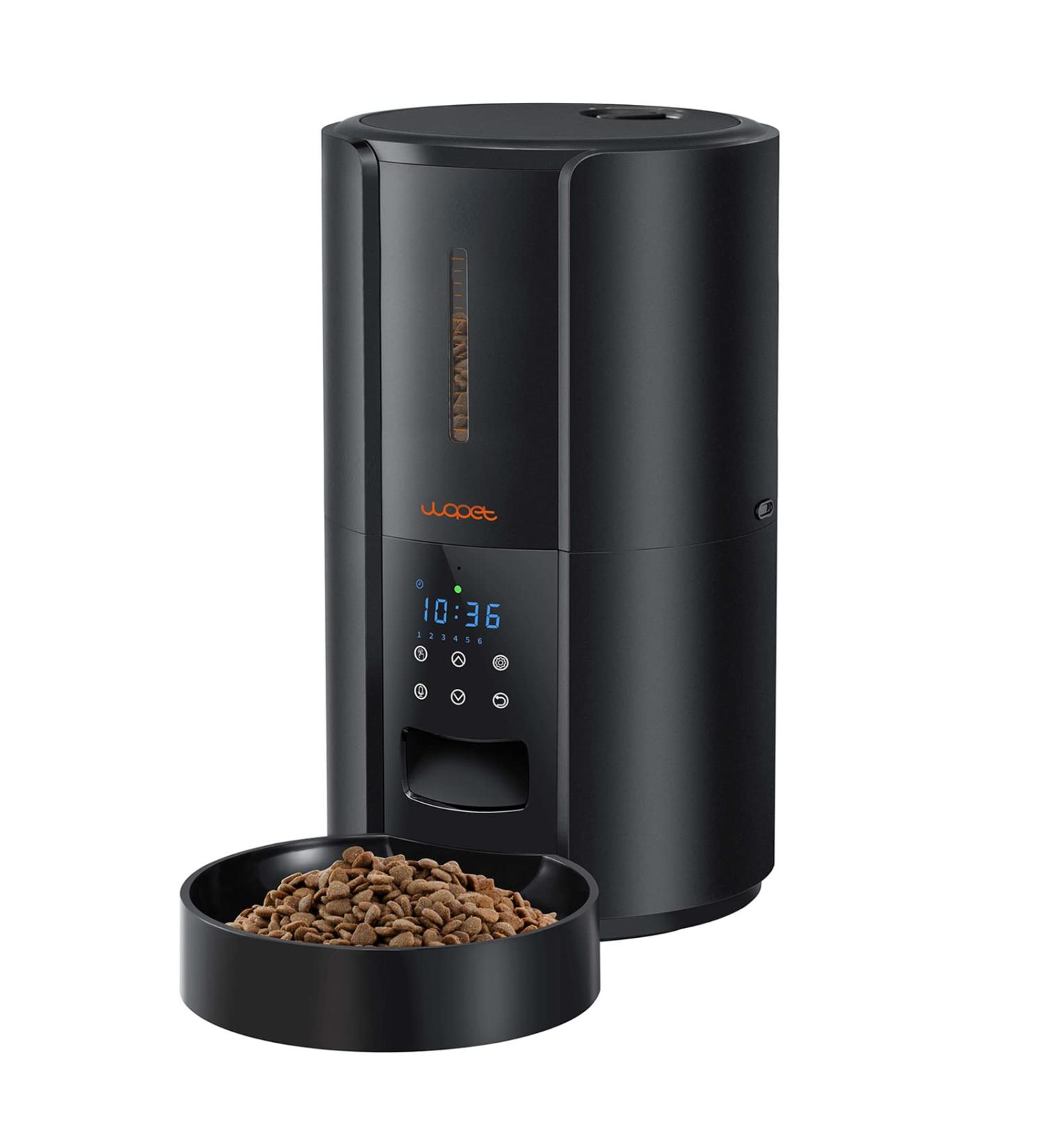 WOPET Automatic Cat Feeder  FT70 Plus Pet Dry Food Dispenser with Desiccant Bag for Cats and Dogs  Timed Cat Feeder Programmable 6 Meals Per Day  10s Voice Recorder Black - Buy Online on SooperMarket.com