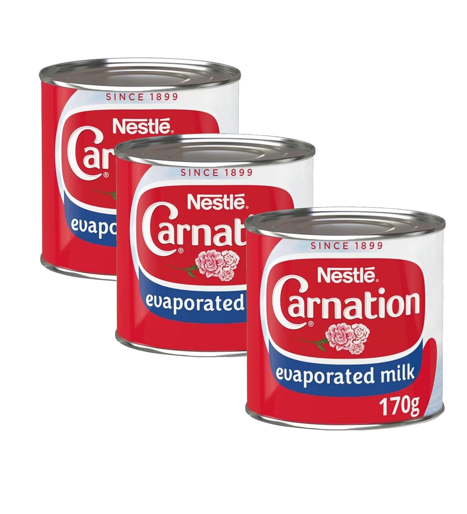 Carnation Evaporated Milk Tin 170g Pack of 3