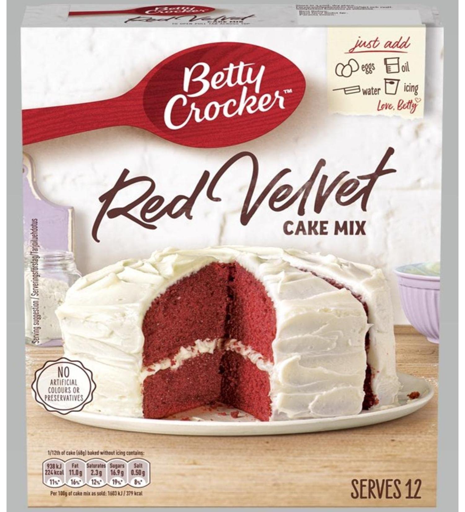 Betty Crocker Red Velvet Cake Mix 425g - Buy Baking Mix Online (Pack of 2) - International Shipping Available - Buy Online on SooperMarket.com