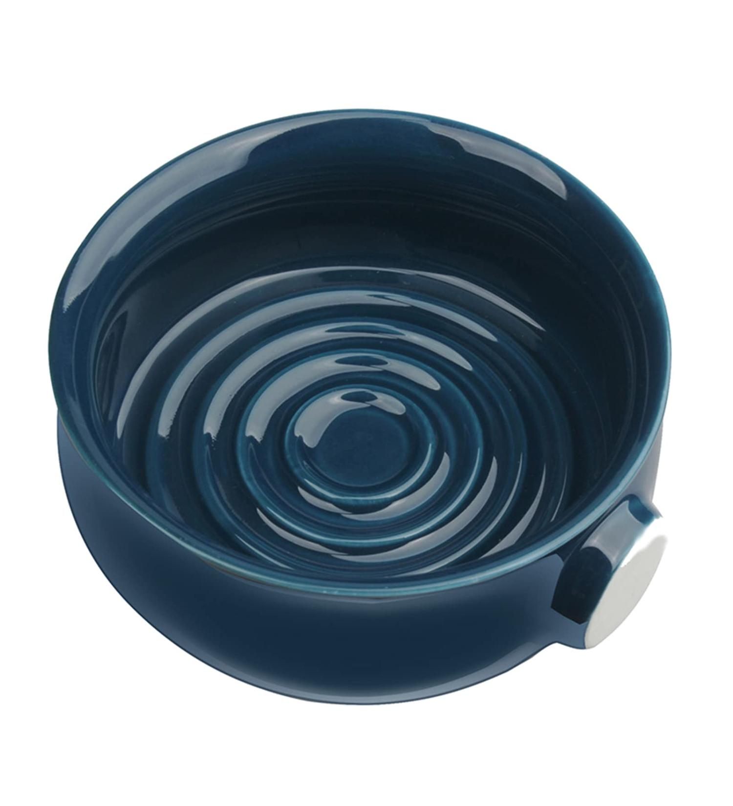 Awydky Ceramic Shaving Bowl - Dark Blue & Wide Mouth Design | Perfect for Men s Cream Shaving International Shipping Available - Buy Online on SooperMarket.com