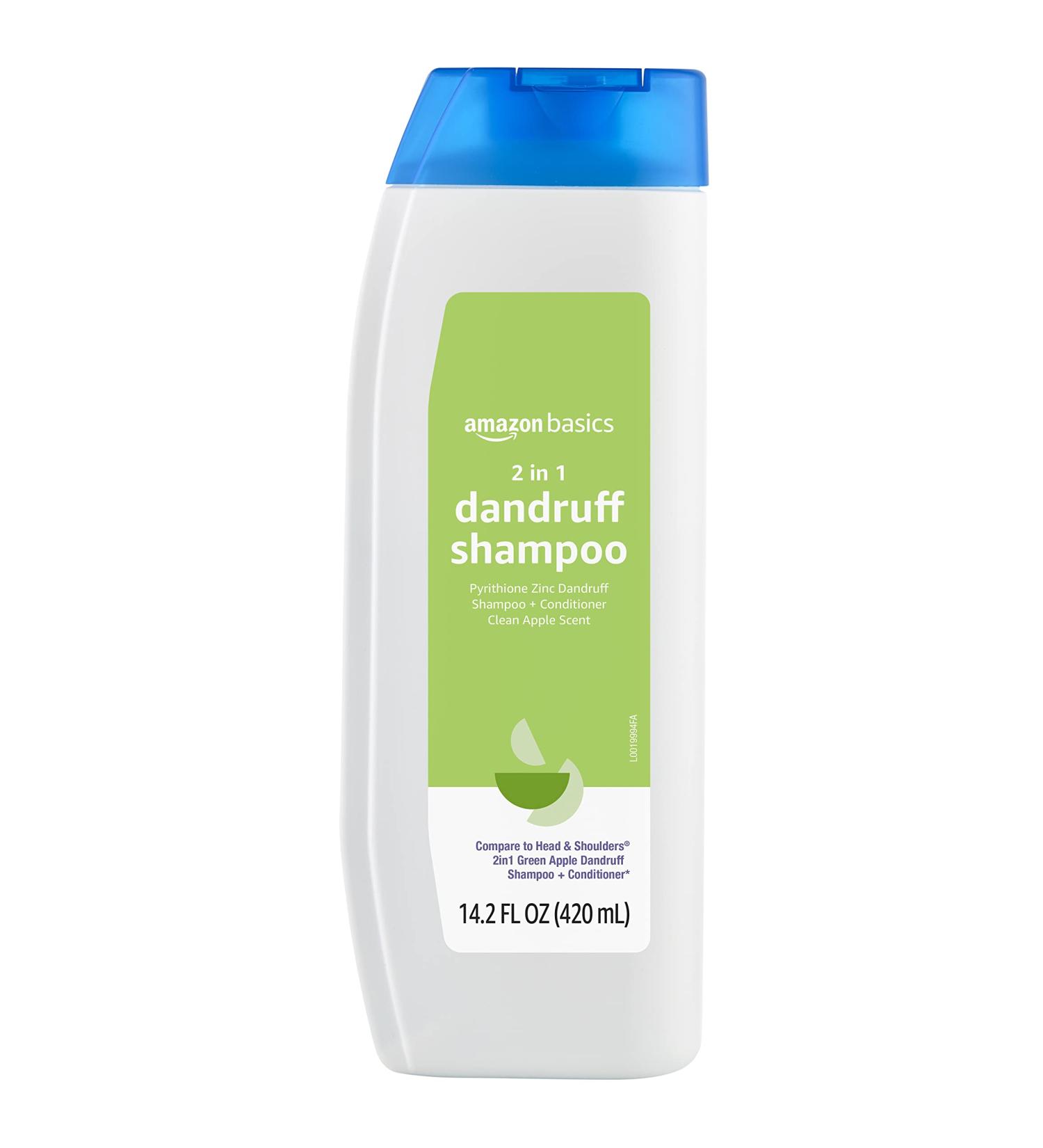 Amazon Basics 2-in-1 Dandruff Shampoo & Conditioner, Green Apple Scent - 14.2 Fl Oz (Pack of 1) - Buy Online on SooperMarket.com