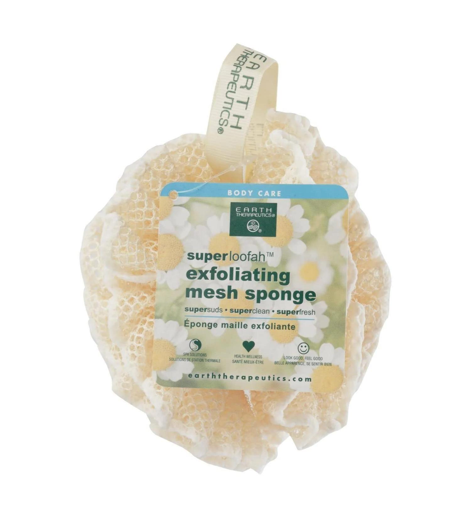 Earth Therapeutics Loofah  Super  Exfoliating  Mesh Sponge