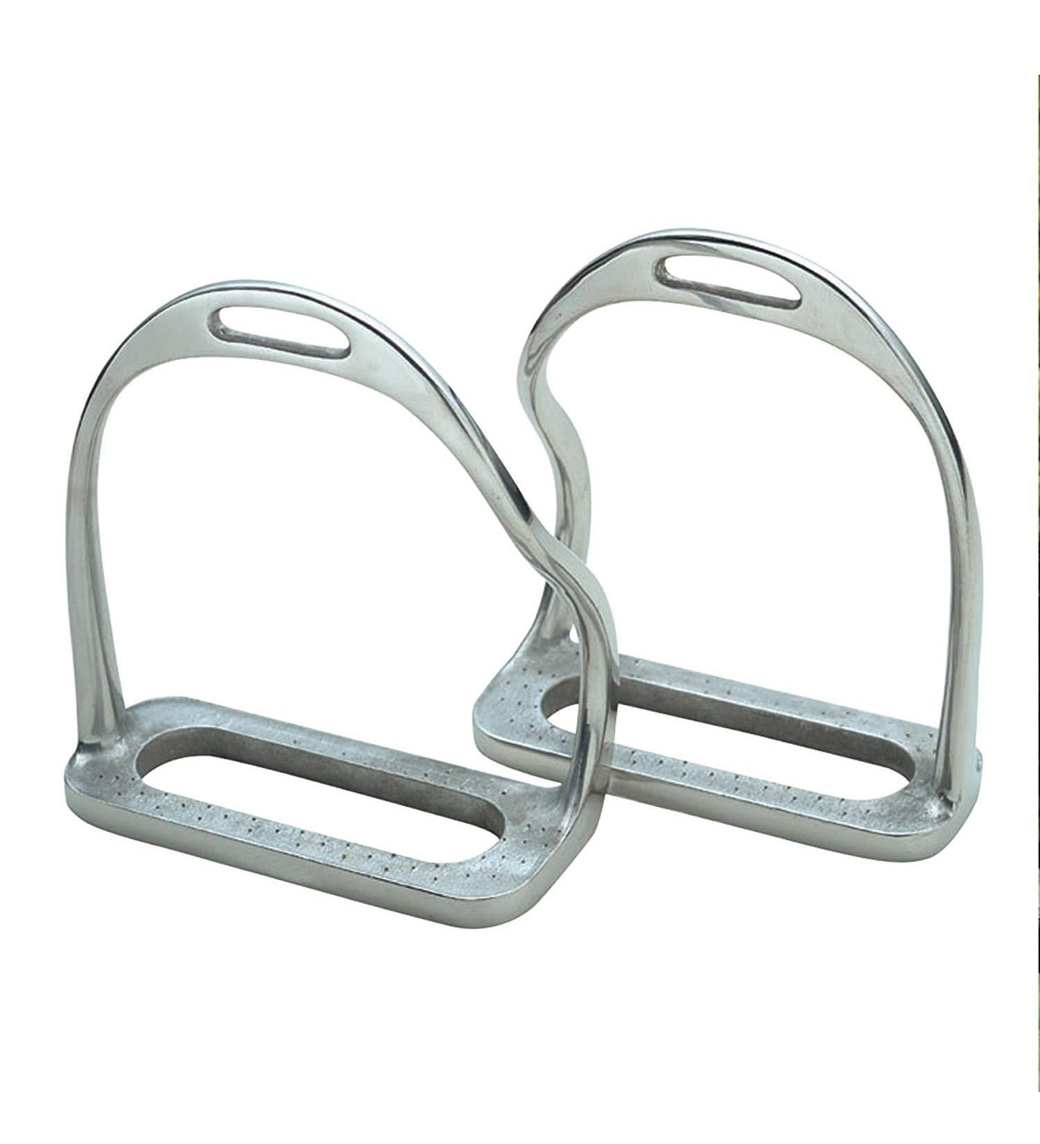 Shires Equestrian - Bent Leg Stirrup Iron - S/steel - Size: 4.25