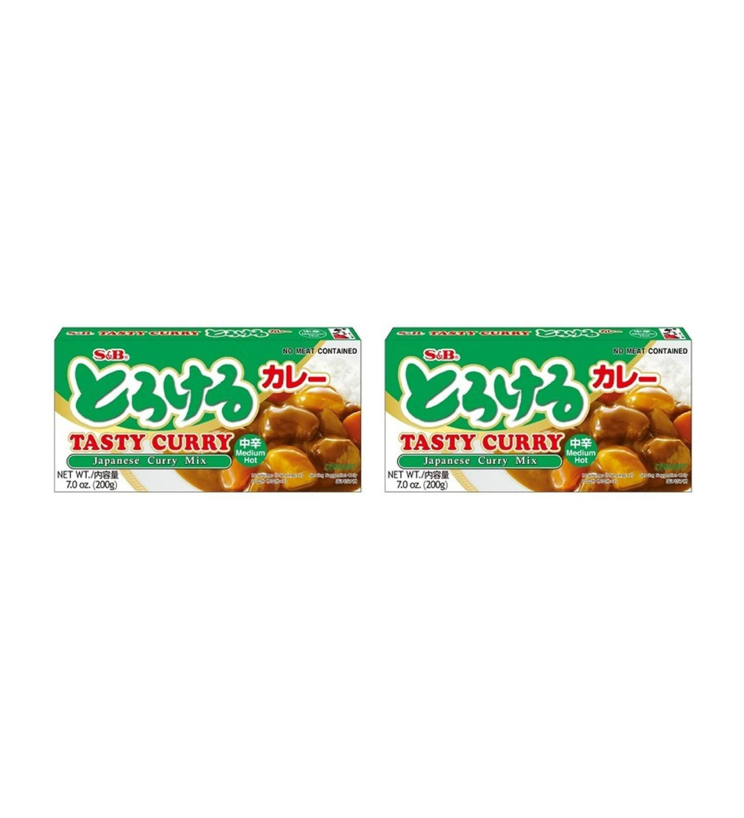 S&B Tasty Curry Japanese Curry Sauce Mix Medium Hot 200g (Pack of 2) by CNMART - Buy Online on SooperMarket.com