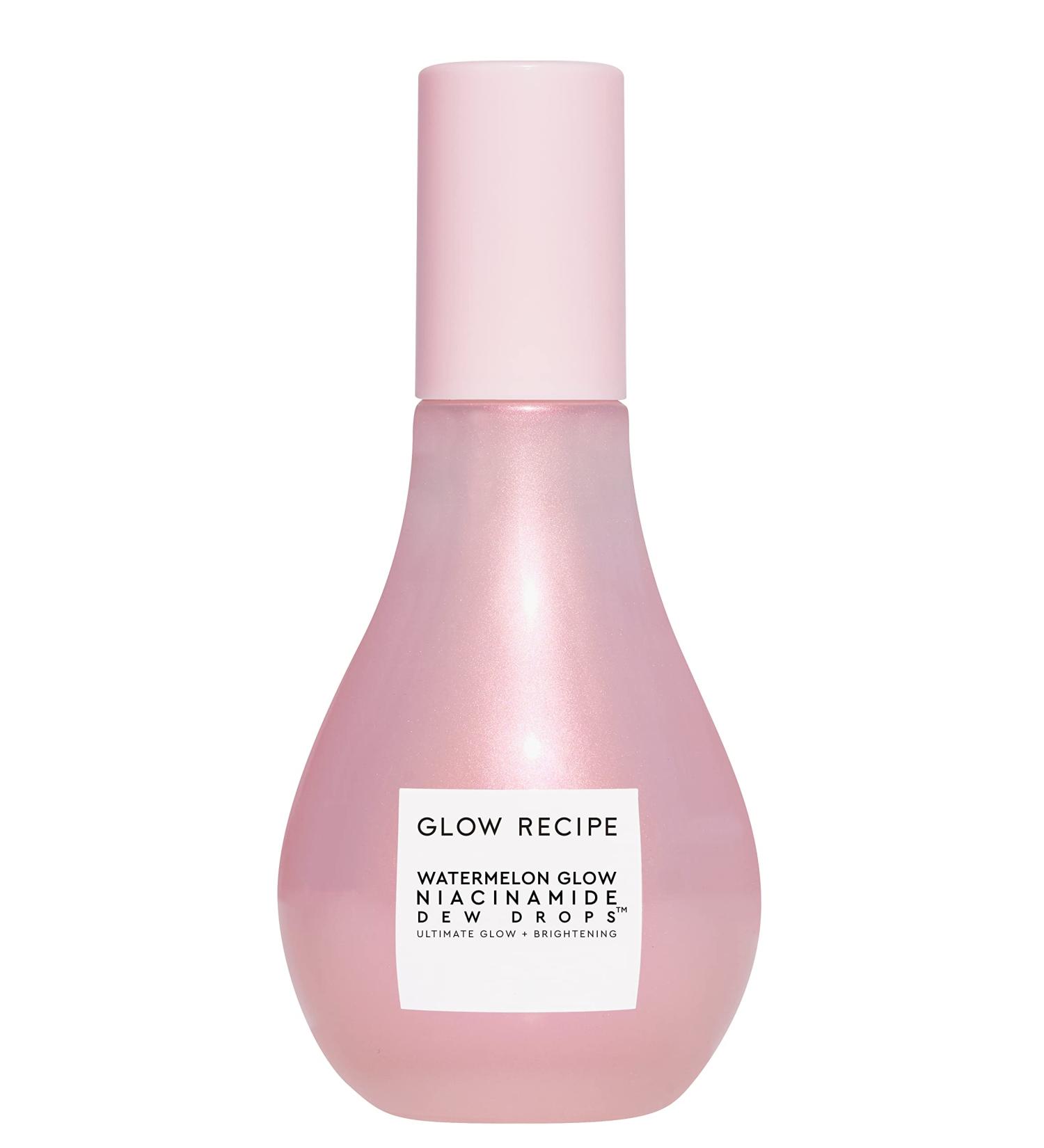 Glow Recipe Watermelon Glow Niacinamide Dew Drops Hydrating Serum - Jumbo Size 80ml | Lightweight Facial Serum & Liquid Highlighter - Buy Online on SooperMarket.com