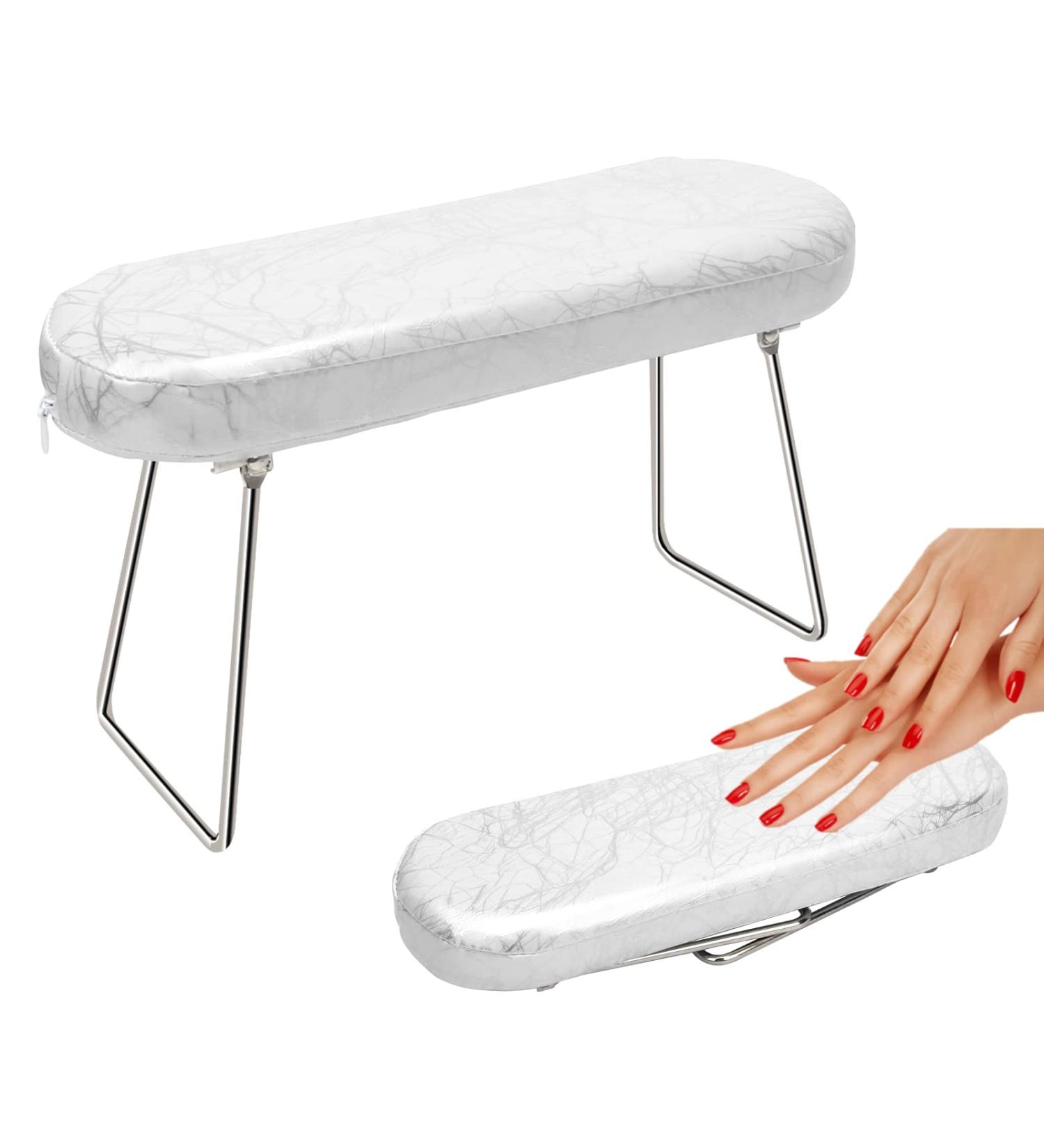 Professional Coldairsoap Nail Pillow Hand Rest & Holder - White Microfiber Leather Arm Stand for Manicure Art DIY at Nail Salons - Buy Online on SooperMarket.com