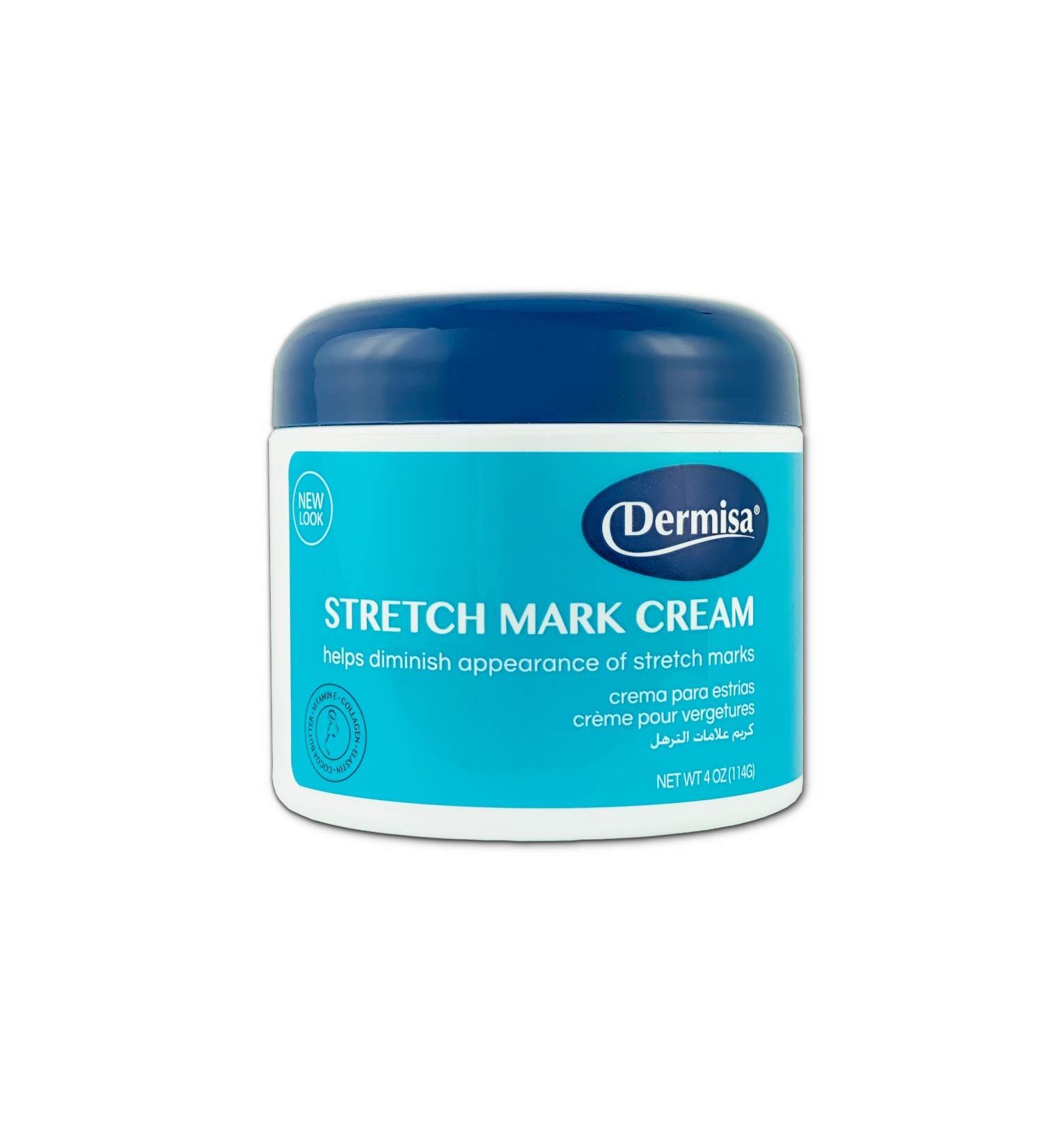 Dermisa Stretch Mark Cream | 4 OZ - Cocoa Butter Vitamin E Collagen & Elastin - Effective Skin Care for Scars & Stretch Marks - Buy Online on SooperMarket.com