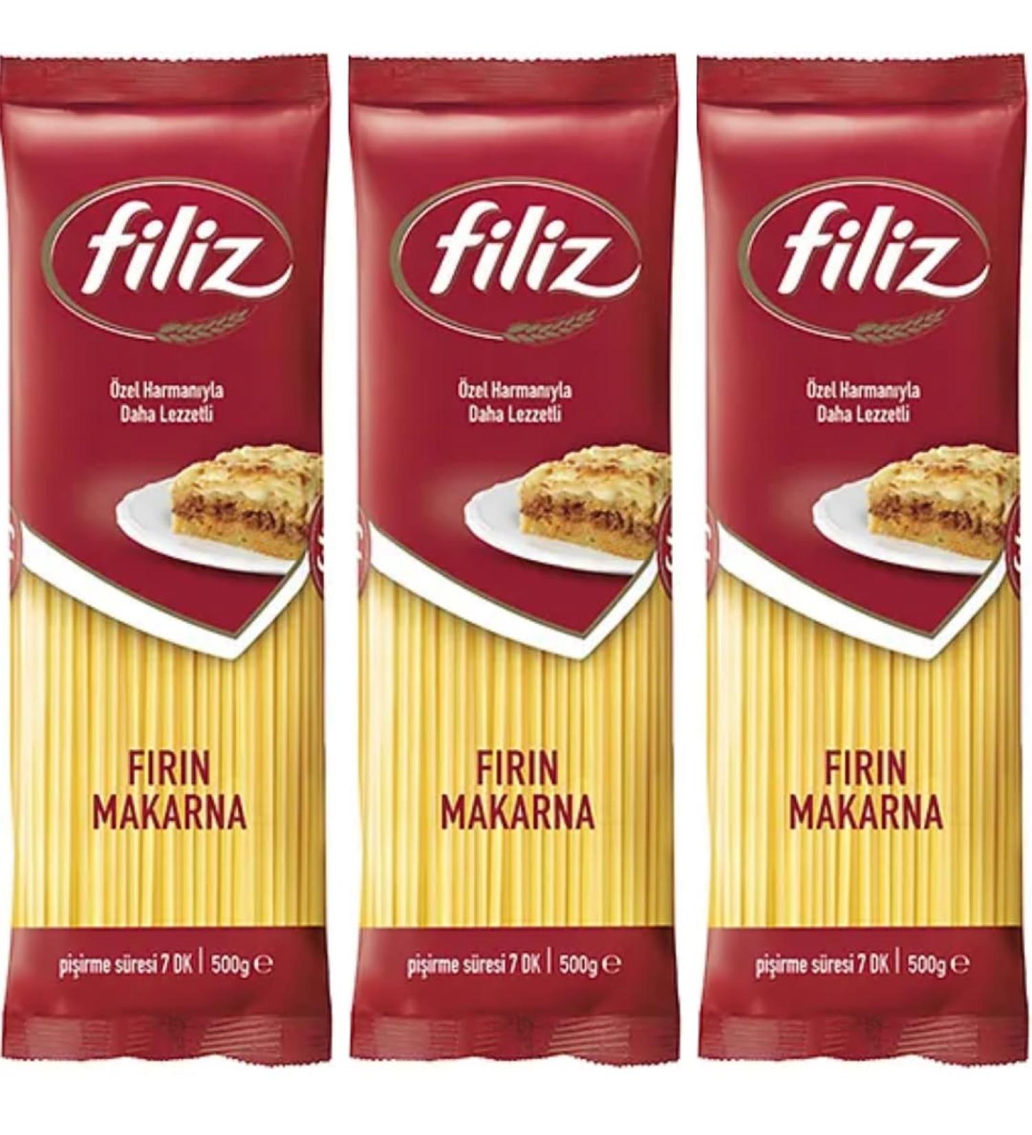 Filiz Pasta Bucatini Macaroni Pasta 500 Gram x 3 Packs - Buy Online on SooperMarket.com
